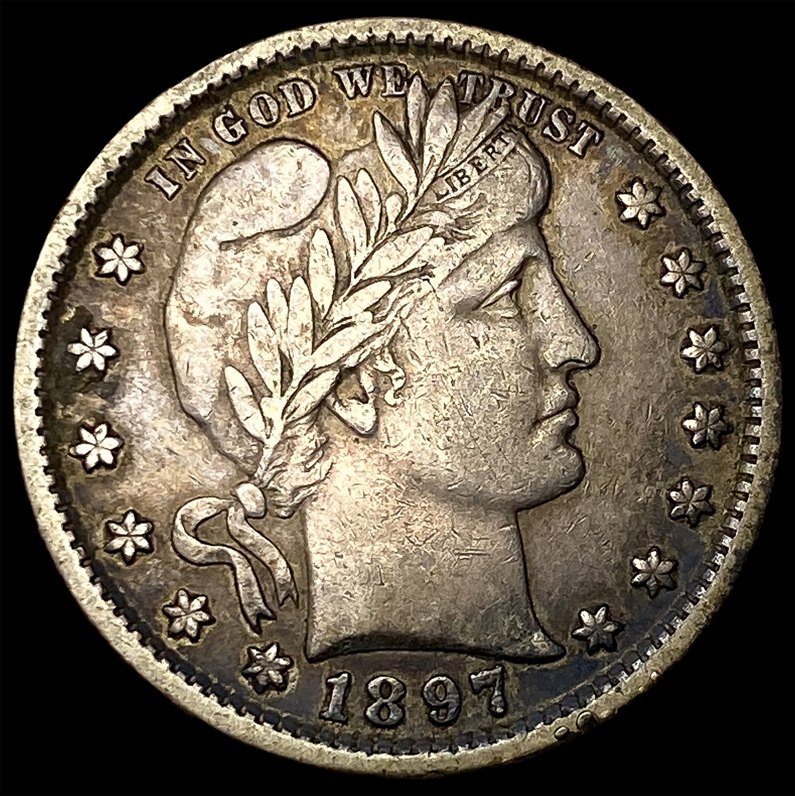 1897 Silver Barber Quarter LIGHTLY CIRCULATED (1 of 2)