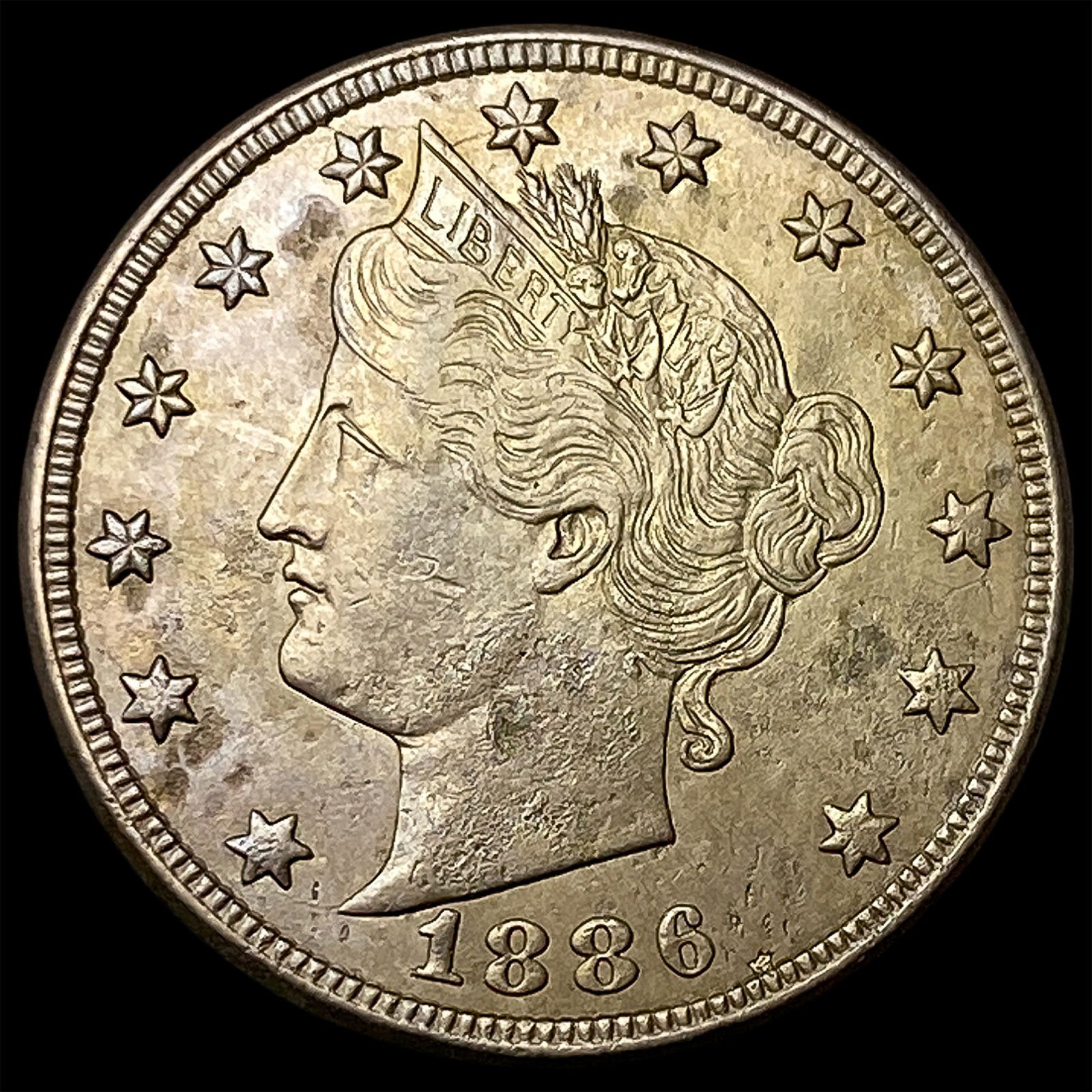 1886 Liberty Head Nickel CLOSELY UNCIRCULATED: 1886 Liberty Head Nickel CLOSELY UNCIRCULATED