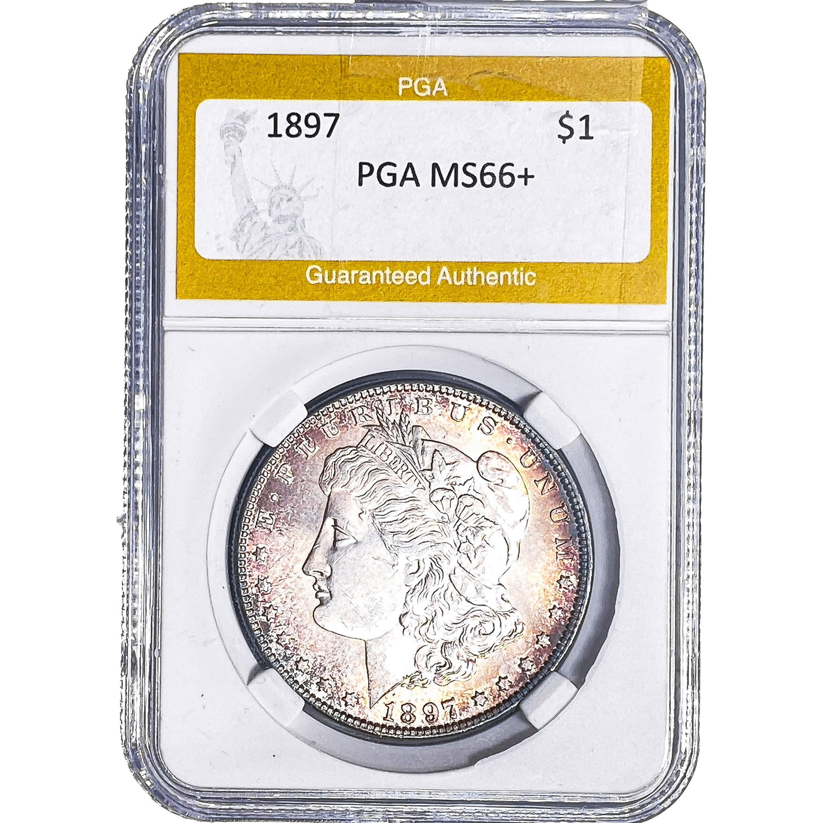 1897 Morgan Silver Dollar PGA MS66+: 1897 Morgan Silver Dollar PGA MS66+