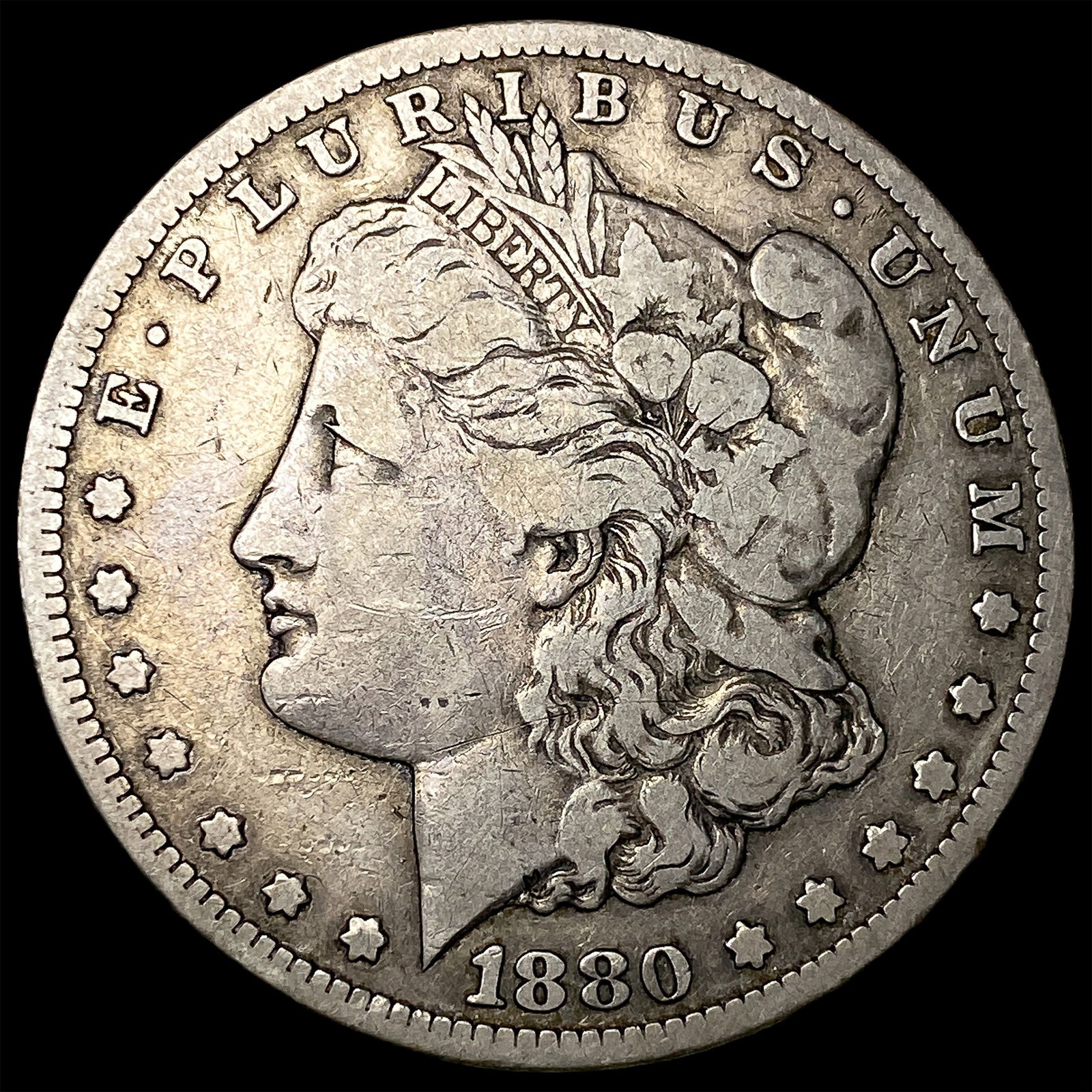 1880-CC Silver Morgan Dollar LIGHTLY CIRCULATED: 1880-CC Silver Morgan Dollar LIGHTLY CIRCULATED