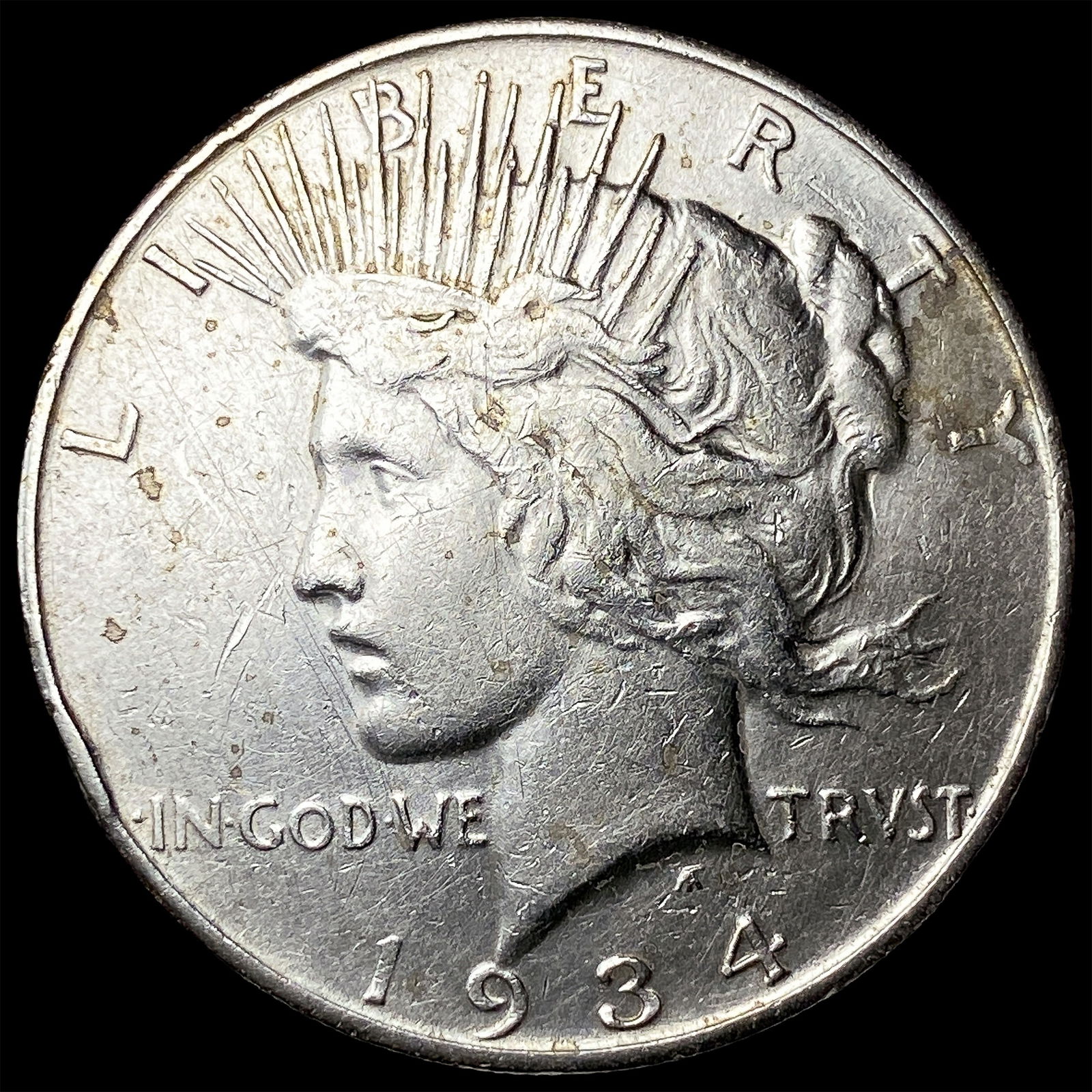 1934-D Silver Peace Dollar CLOSELY UNCIRCULATED: 1934-D Silver Peace Dollar CLOSELY UNCIRCULATED