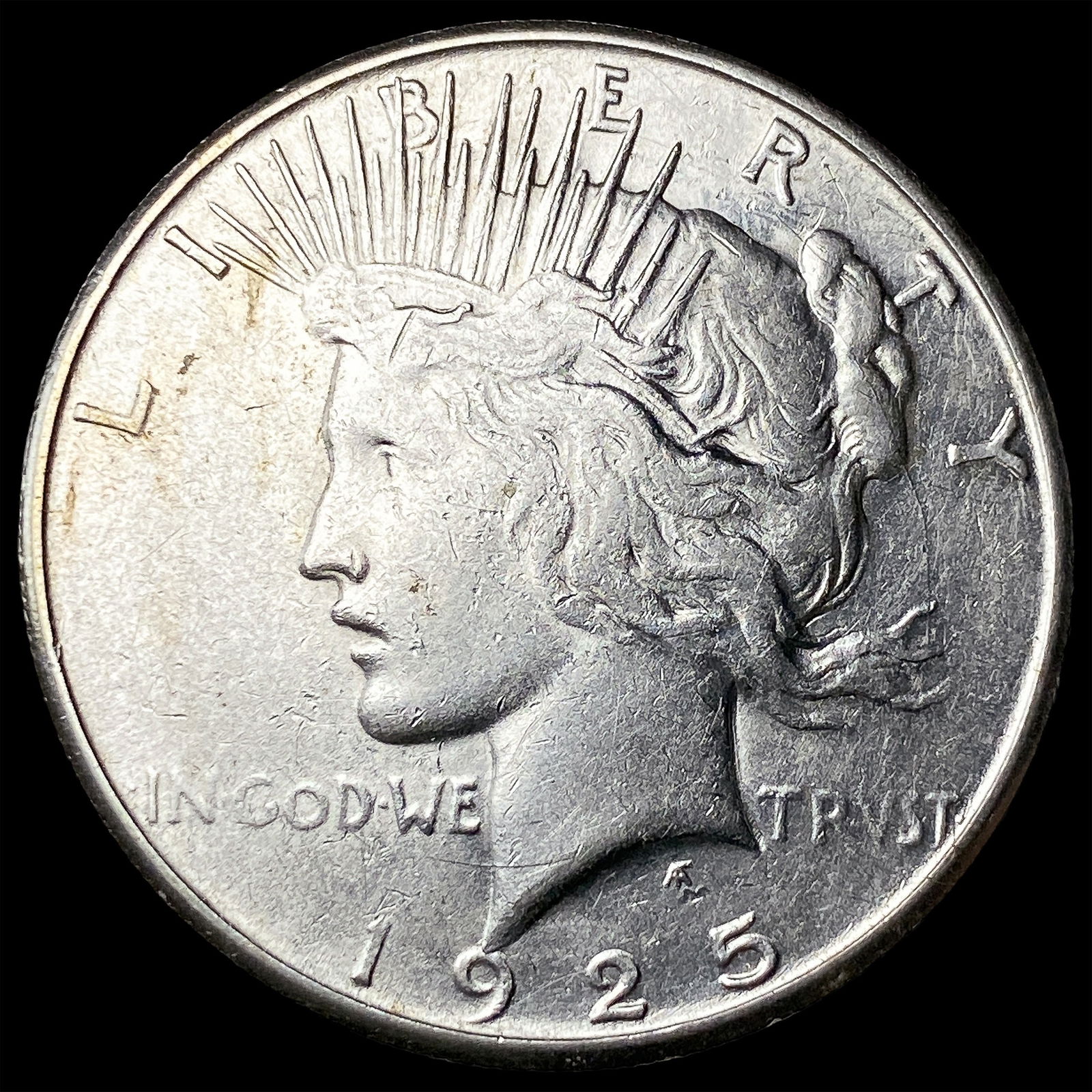1925-S Silver Peace Dollar CHOICE AU: 1925-S Silver Peace Dollar CHOICE AU