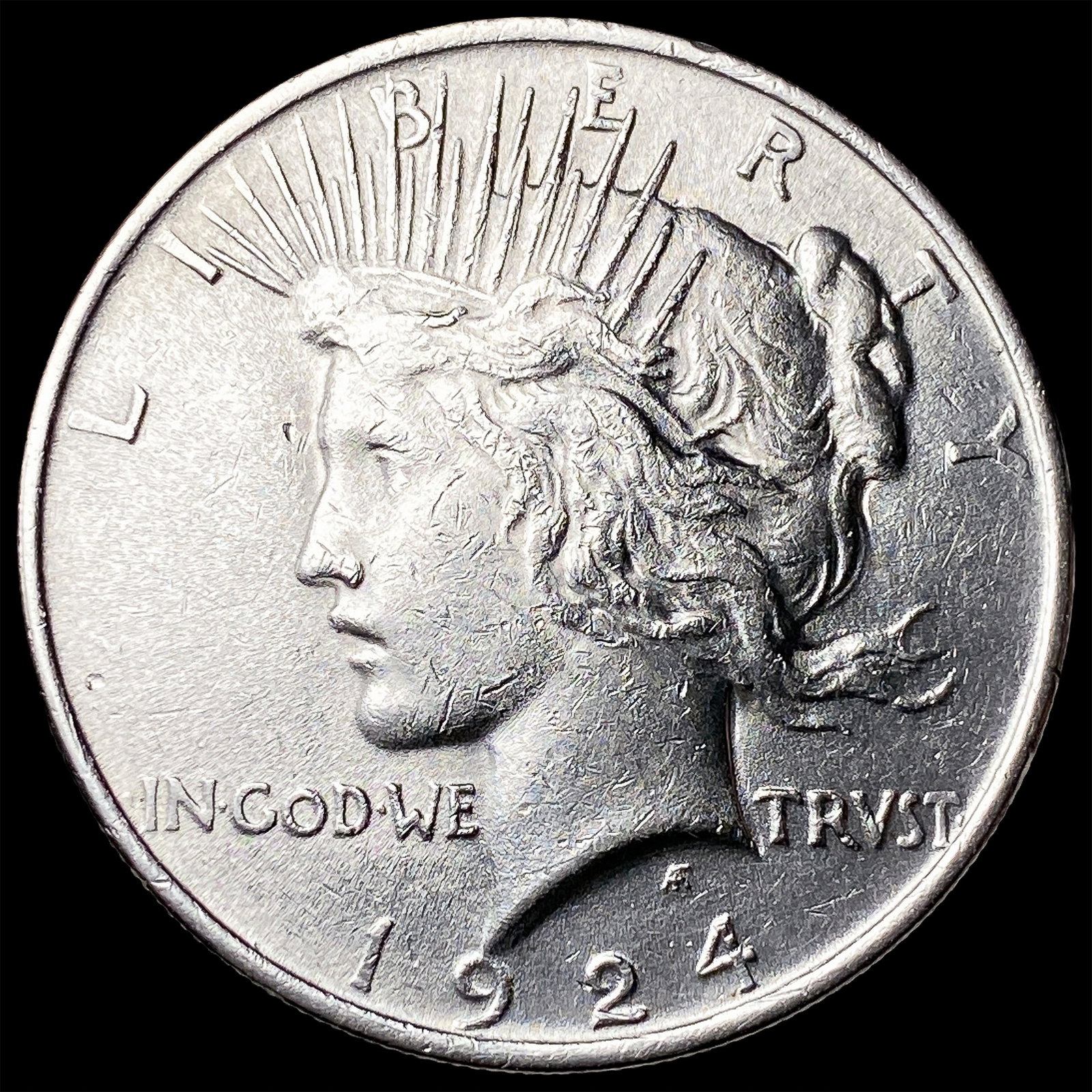 1924 Silver Peace Dollar CLOSELY UNCIRCULATED: 1924 Silver Peace Dollar CLOSELY UNCIRCULATED