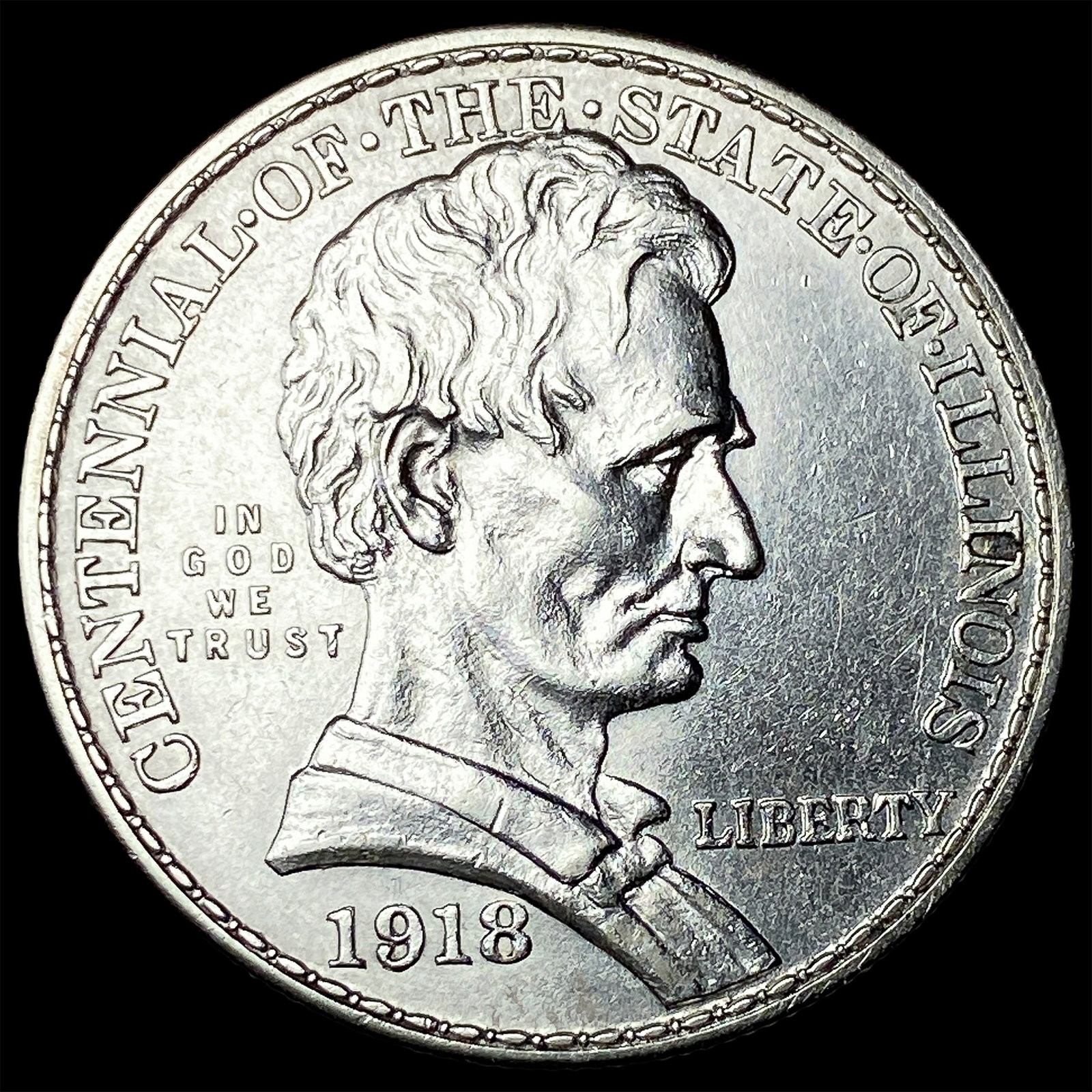 1918 Silver illinois Half Dollar UNCIRCULATED: 1918 Silver illinois Half Dollar UNCIRCULATED