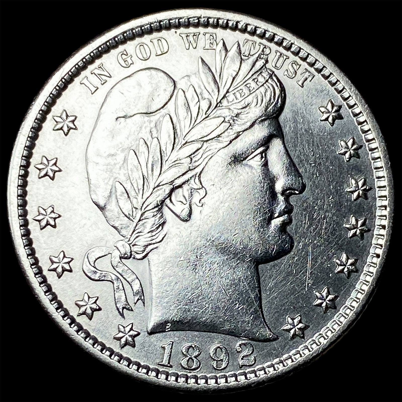 1892 Silver Barber Quarter CHOICE AU: 1892 Silver Barber Quarter CHOICE AU