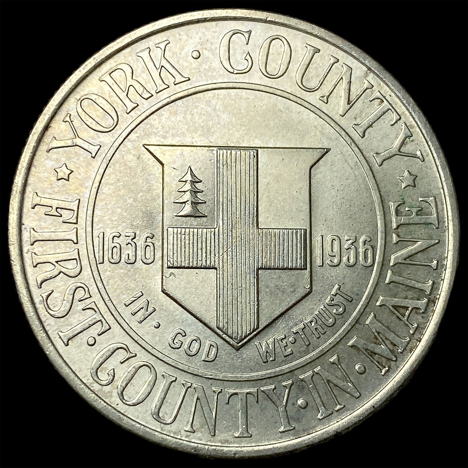 1936 Silver York County Commemorative Half Dollar CHOICE BU (1 of 2)