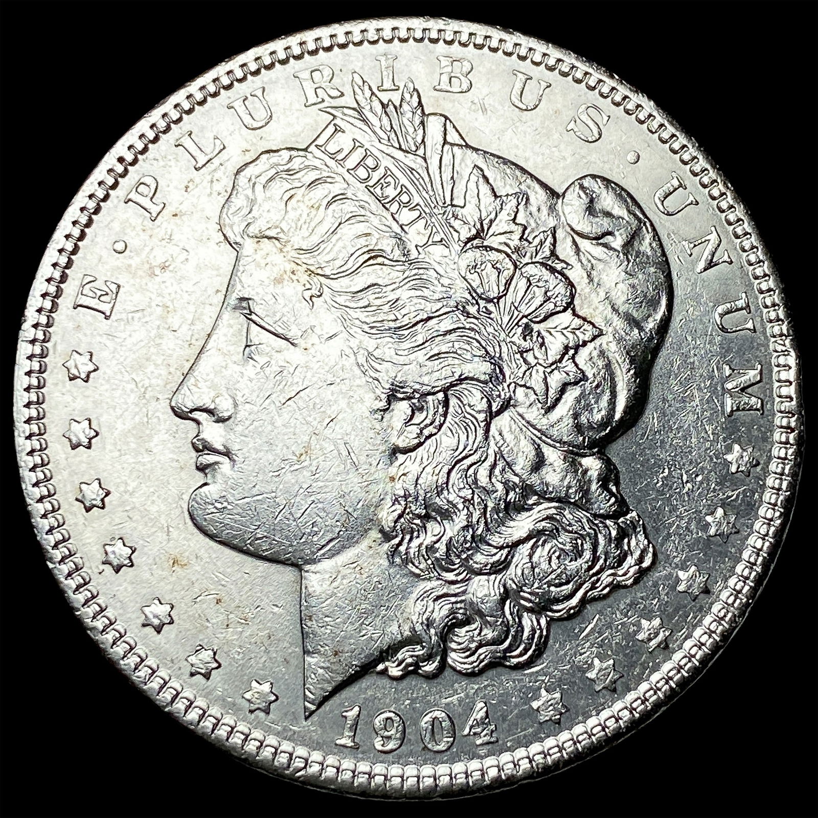 1904 Silver Morgan Dollar CLOSELY UNCIRCULATED: 1904 Silver Morgan Dollar CLOSELY UNCIRCULATED