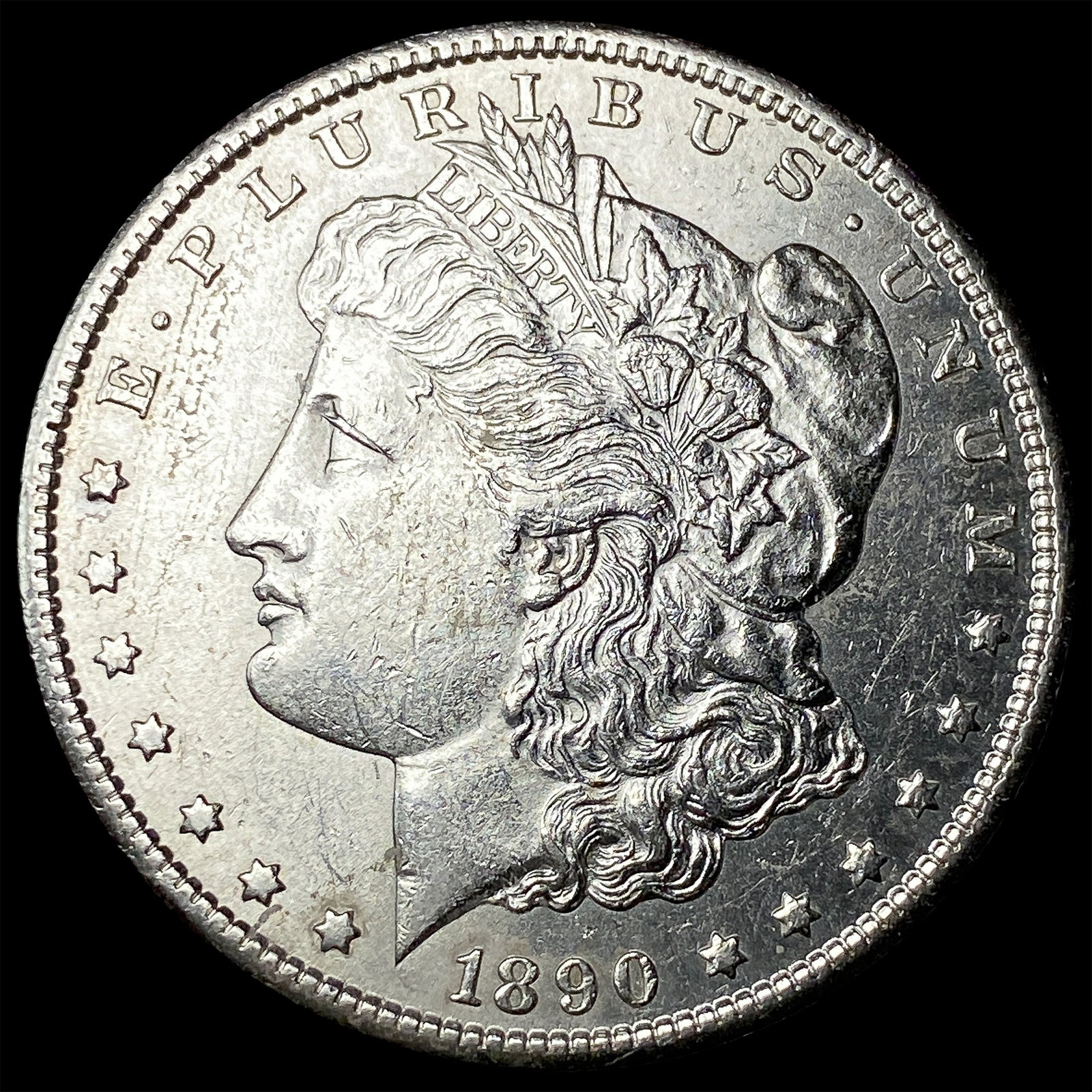 1890-S Silver Morgan Dollar CHOICE AU: 1890-S Silver Morgan Dollar CHOICE AU