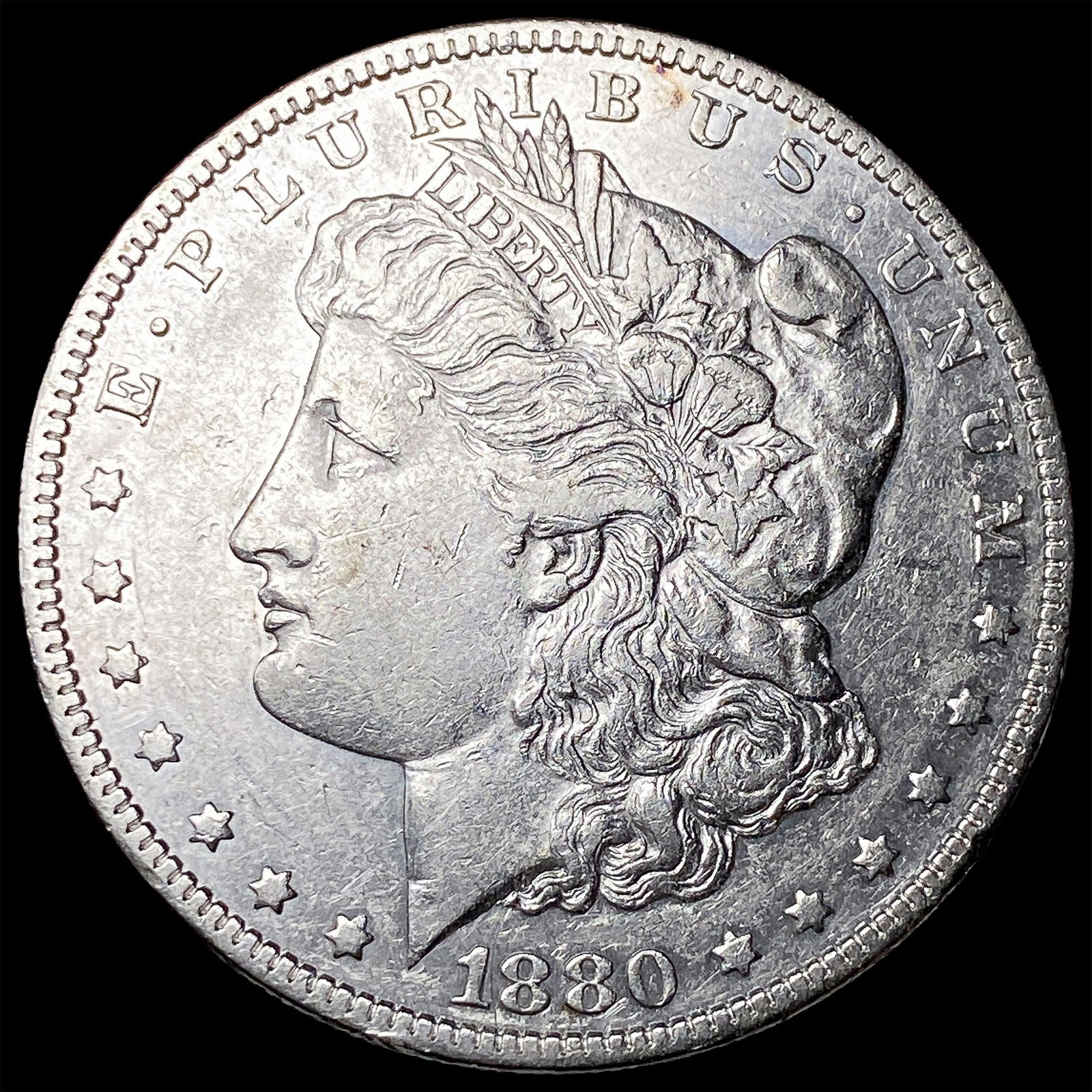 1880-S Silver Morgan Dollar NEARLY UNCIRCULATED: 1880-S Silver Morgan Dollar NEARLY UNCIRCULATED