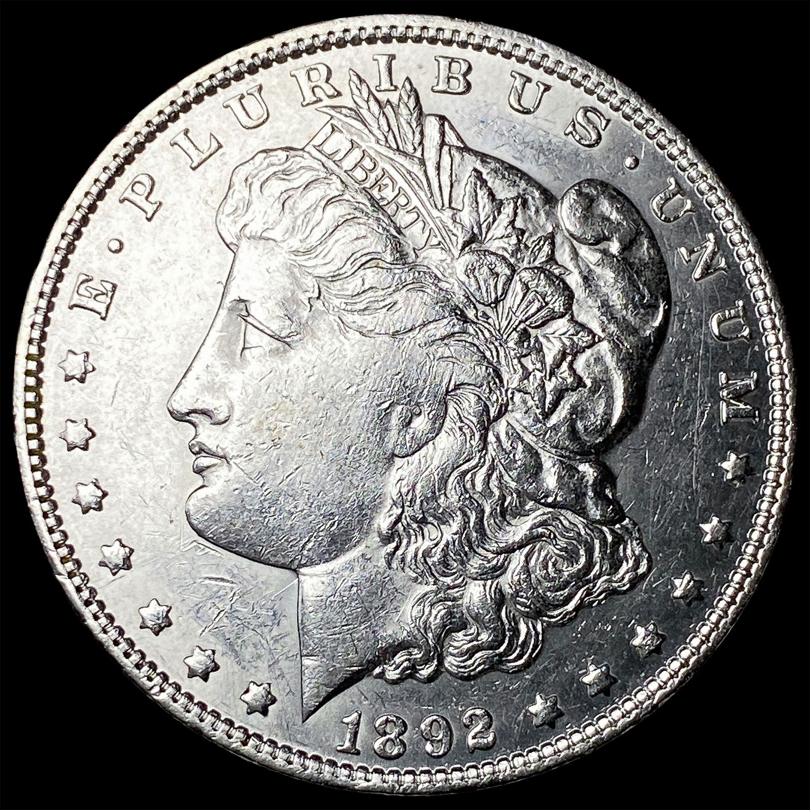 1892-S Silver Morgan Dollar CLOSELY UNCIRCULATED: 1892-S Silver Morgan Dollar CLOSELY UNCIRCULATED
