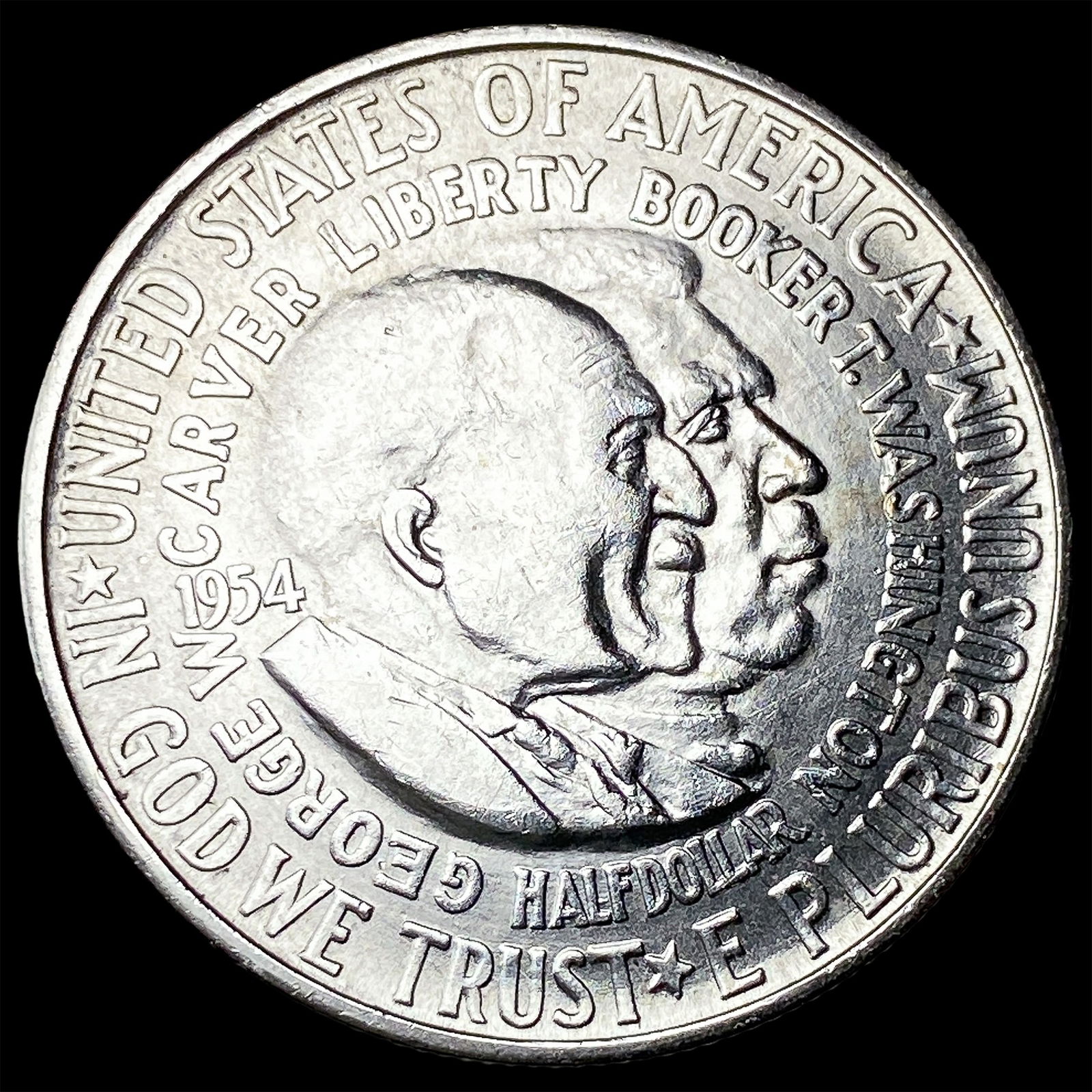 1954-S Silver Half Dollar Booker T. Washington/Carver CHOICE BU: 1954-S Silver Half Dollar Booker T. Washington/Carver CHOICE BU