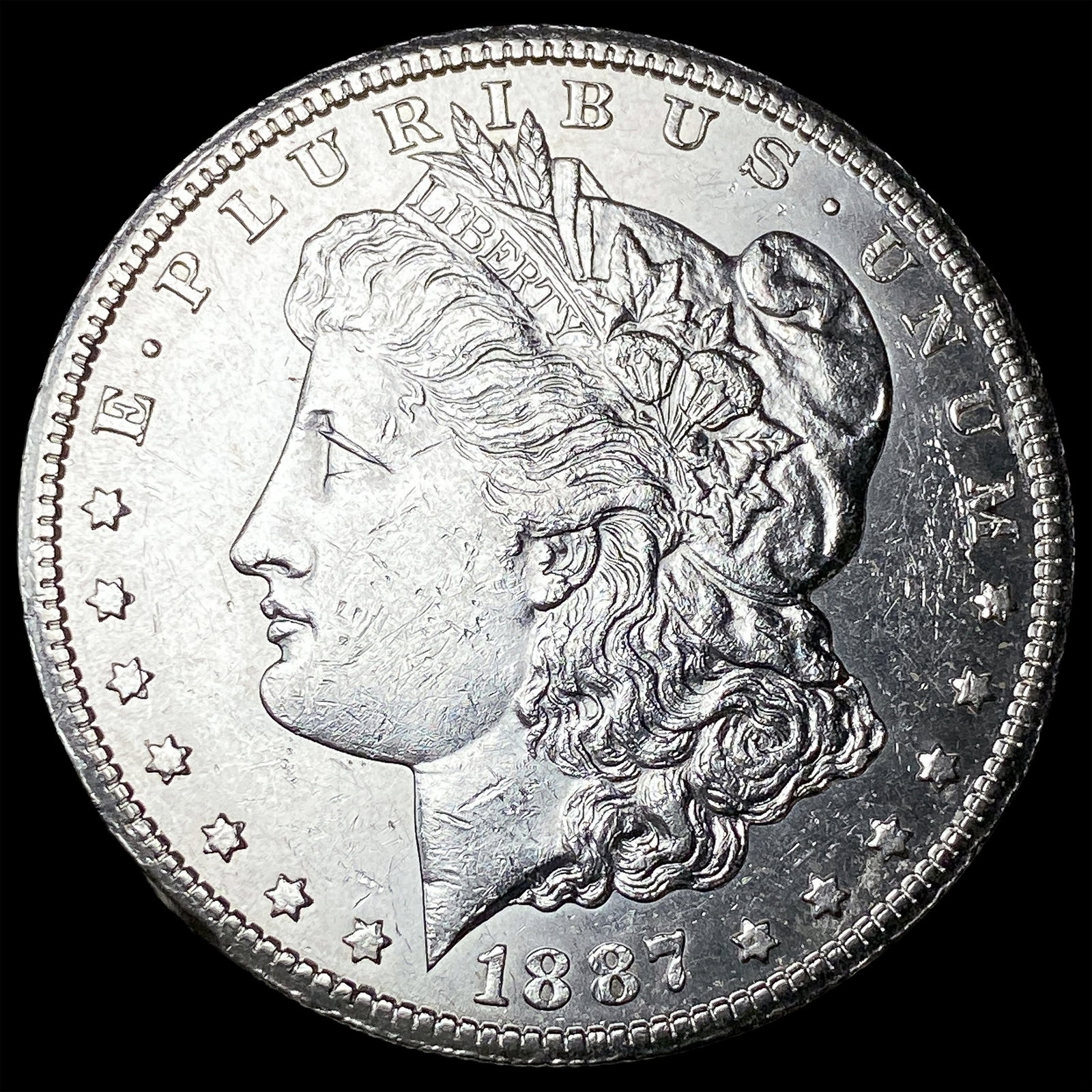 1887-S Silver Morgan Dollar CHOICE AU: 1887-S Silver Morgan Dollar CHOICE AU