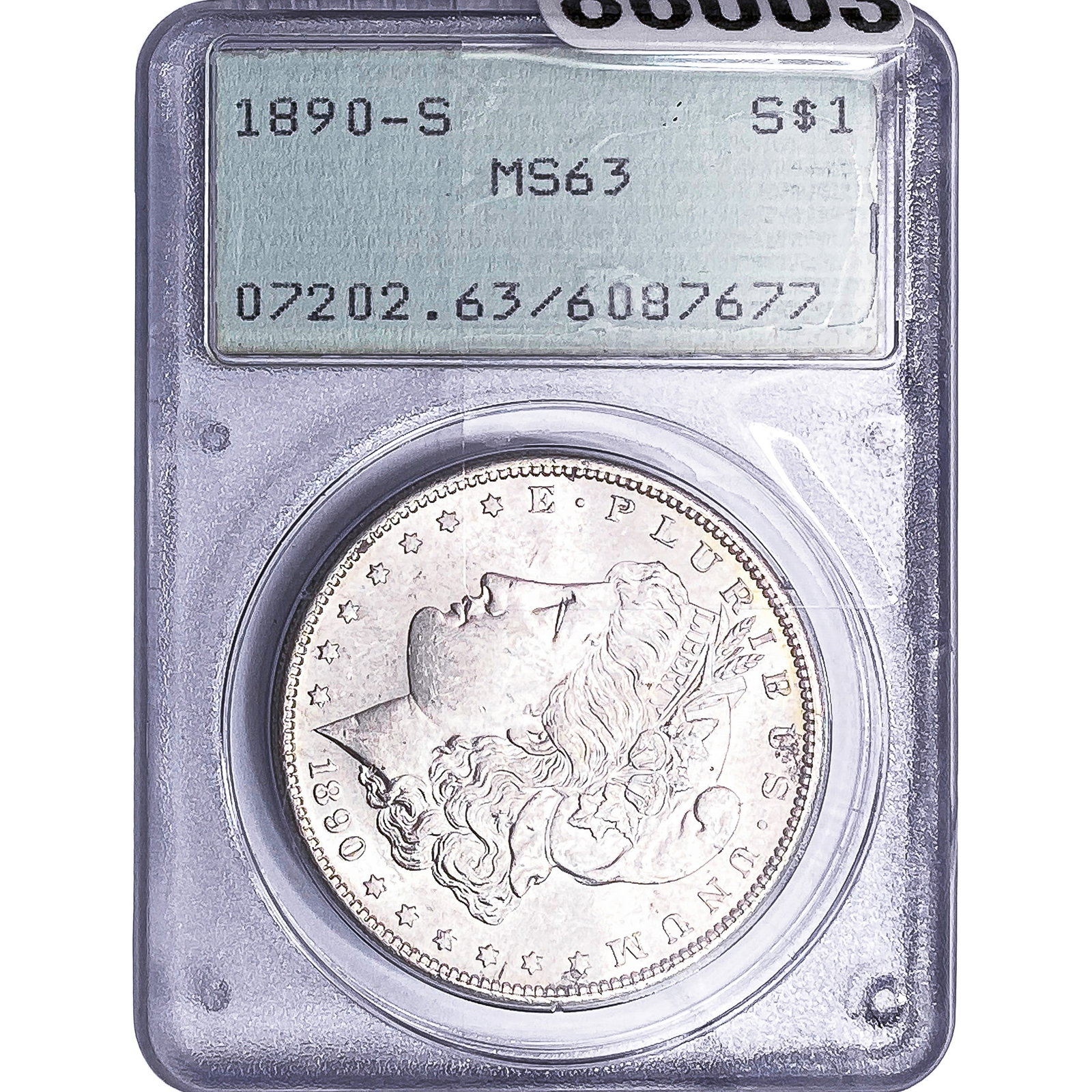 1890-S Morgan Silver Dollar PCGS MS63: 1890-S Morgan Silver Dollar PCGS MS63