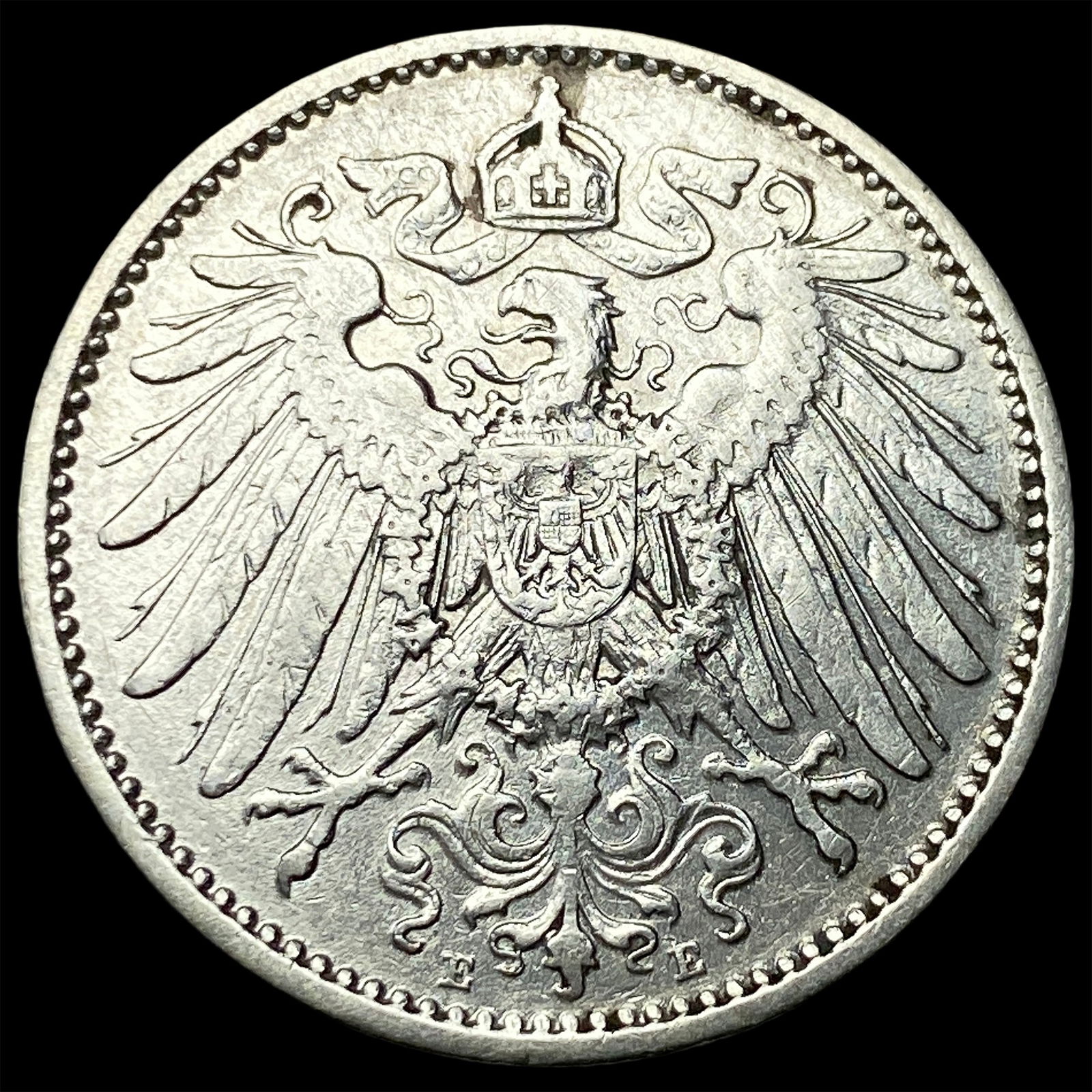1908-E Germany Silver Mark NEARLY UNCIRCULATED - 2