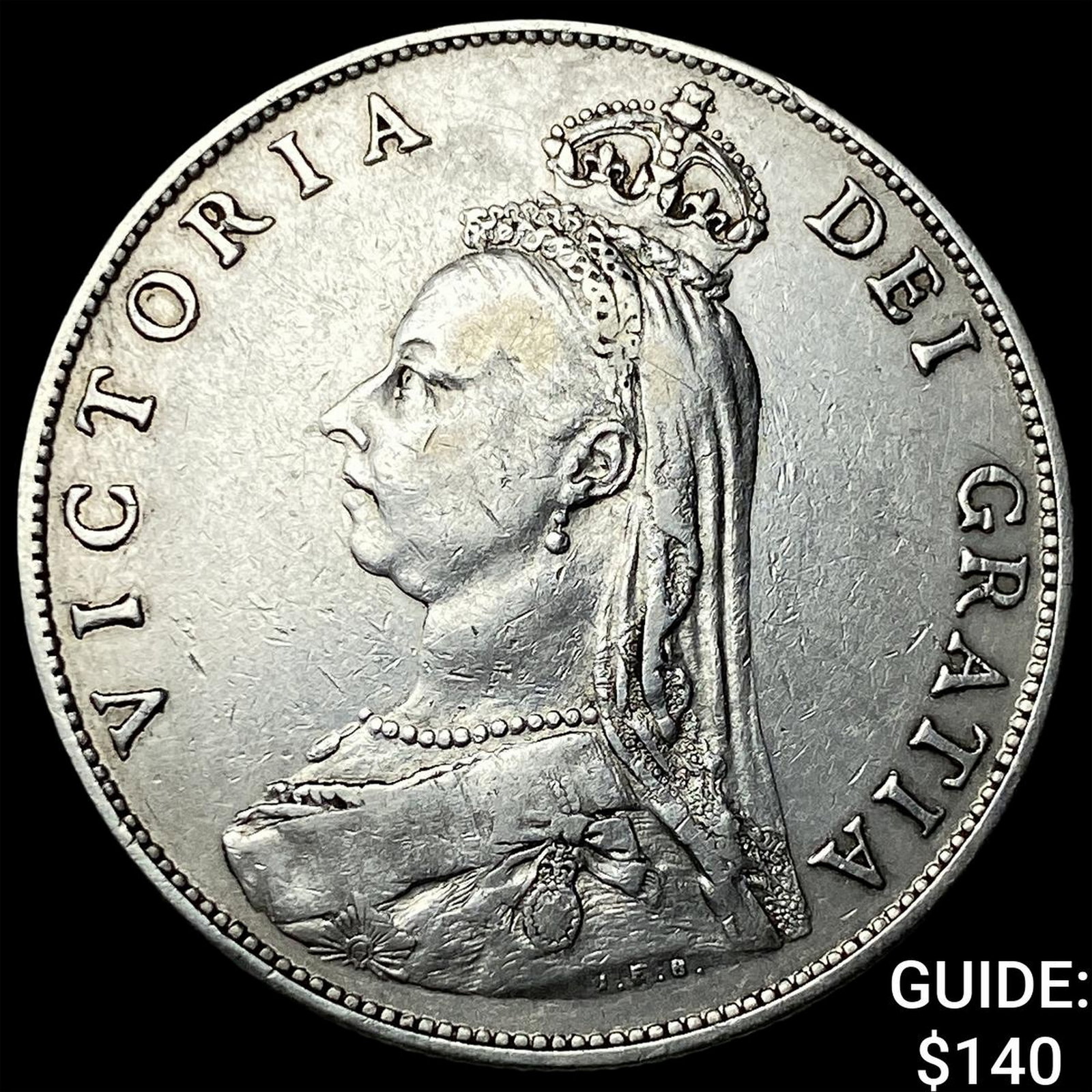 1887 Great Britain Silver Florin (2 Schillings) NEARLY UNCIRCULATED: 1887 Great Britain Silver Florin (2 Schillings) NEARLY UNCIRCULATED