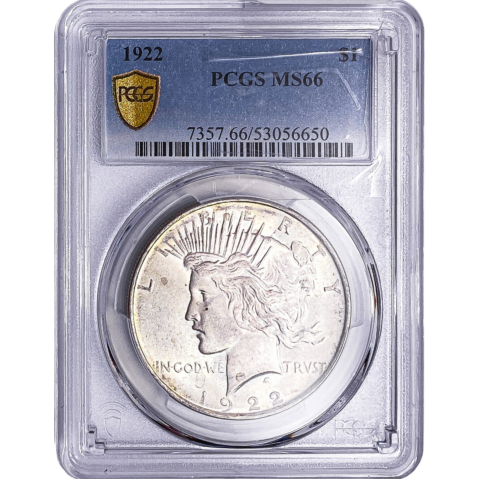 1922 Silver Peace Dollar PCGS MS66: 1922 Silver Peace Dollar PCGS MS66