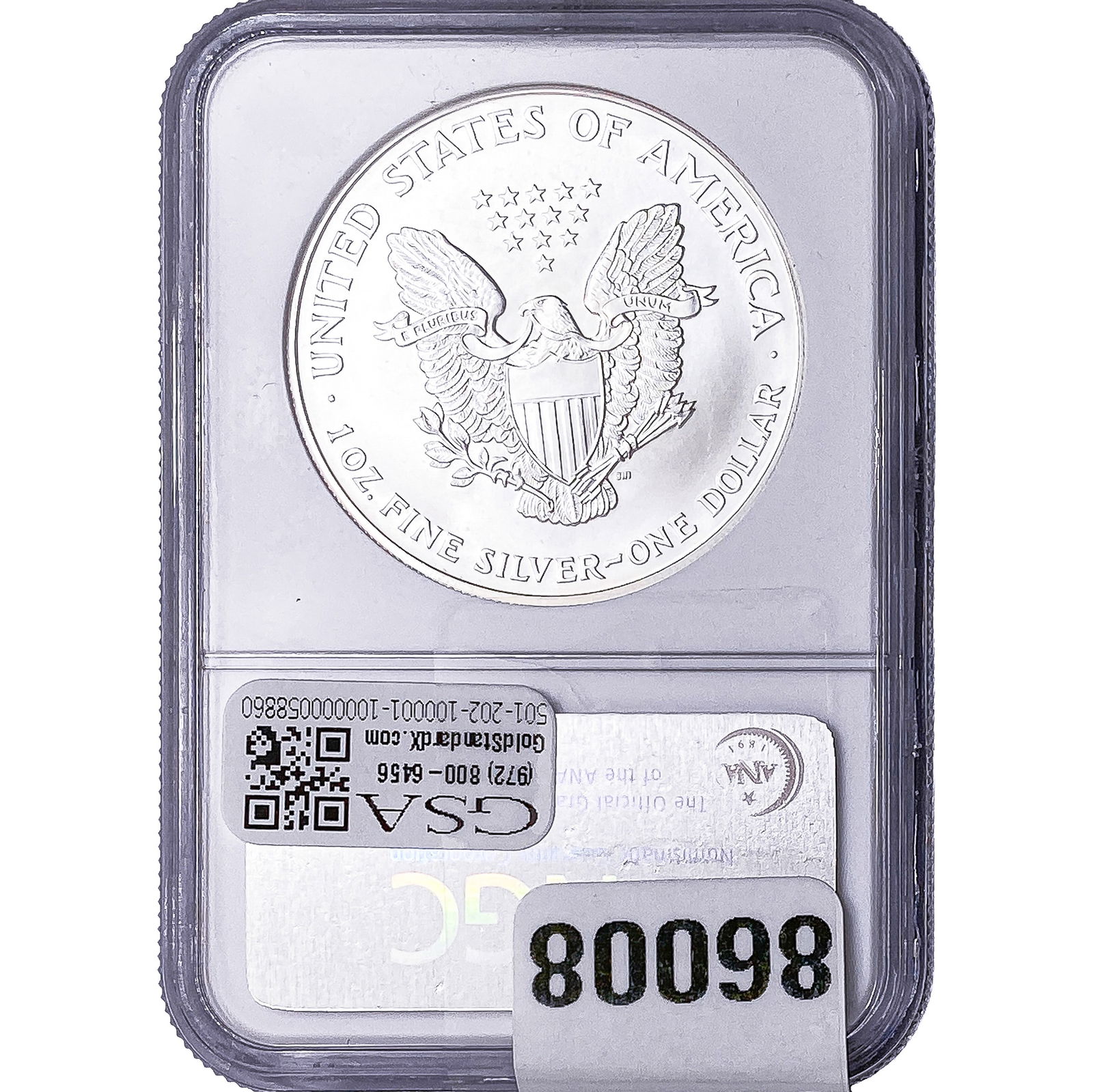 1999 Silver Eagle NGC MS68 - 2