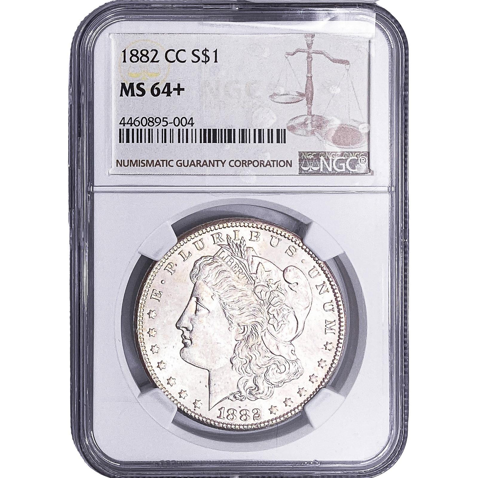 1882-CC Morgan Silver Dollar NGC MS64+ (1 of 2)