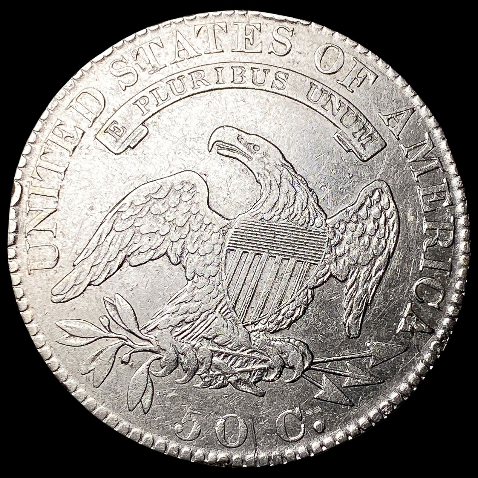 1819 Capped Bust Half Dollar NEARLY UNCIRCULATED - 2