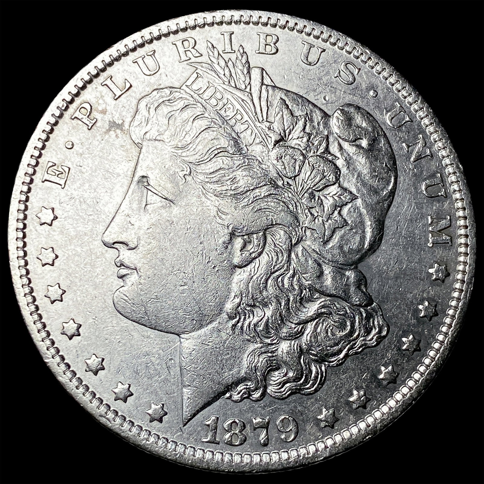 1879-S Silver Morgan Dollar CHOICE AU: 1879-S Silver Morgan Dollar CHOICE AU
