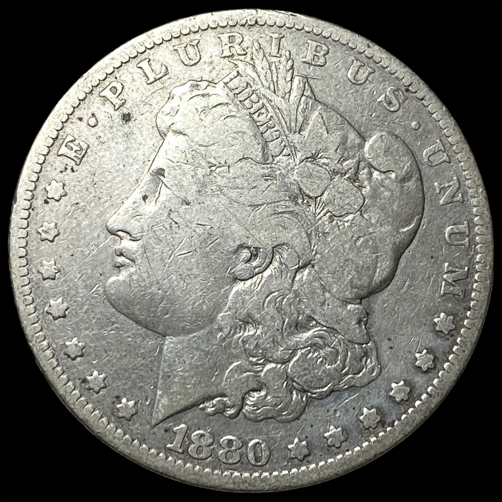 1880 Morgan Silver Dollar LIGHTLY CIRCULATED: 1880 Morgan Silver Dollar LIGHTLY CIRCULATED