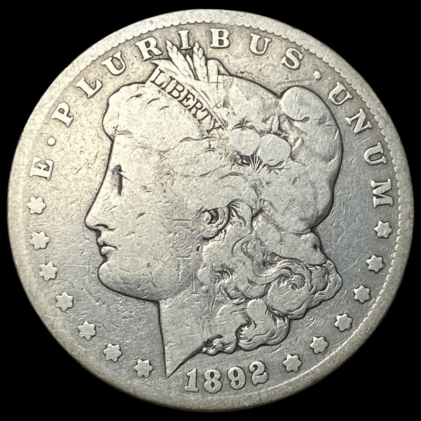 1892-CC Silver Morgan Dollar NICELY CIRCULATED: 1892-CC Silver Morgan Dollar NICELY CIRCULATED
