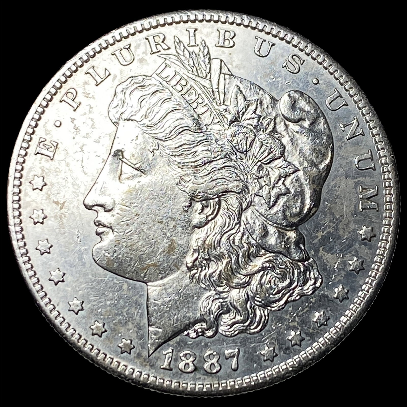1887-S Silver Morgan Dollar CHOICE AU: 1887-S Silver Morgan Dollar CHOICE AU