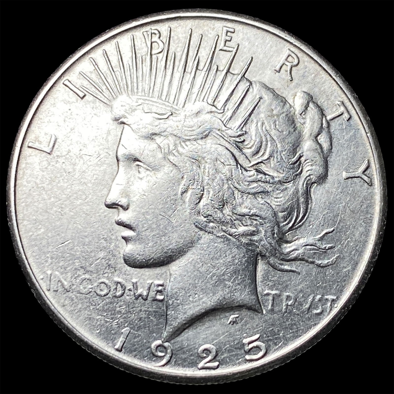 1925-S Silver Peace Dollar CHOICE AU: 1925-S Silver Peace Dollar CHOICE AU
