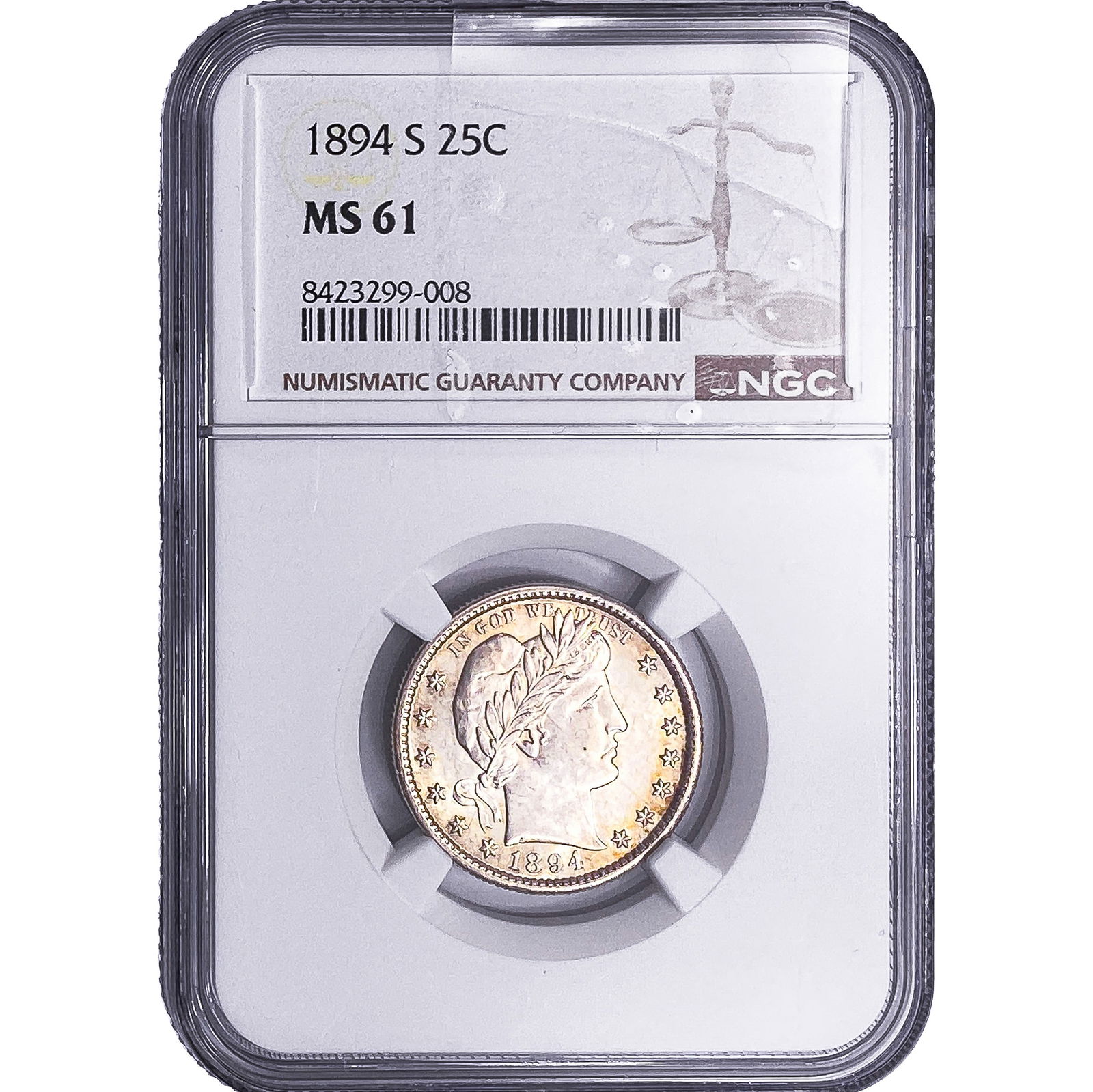 1894-S Barber Quarter NGC MS61 (1 of 2)