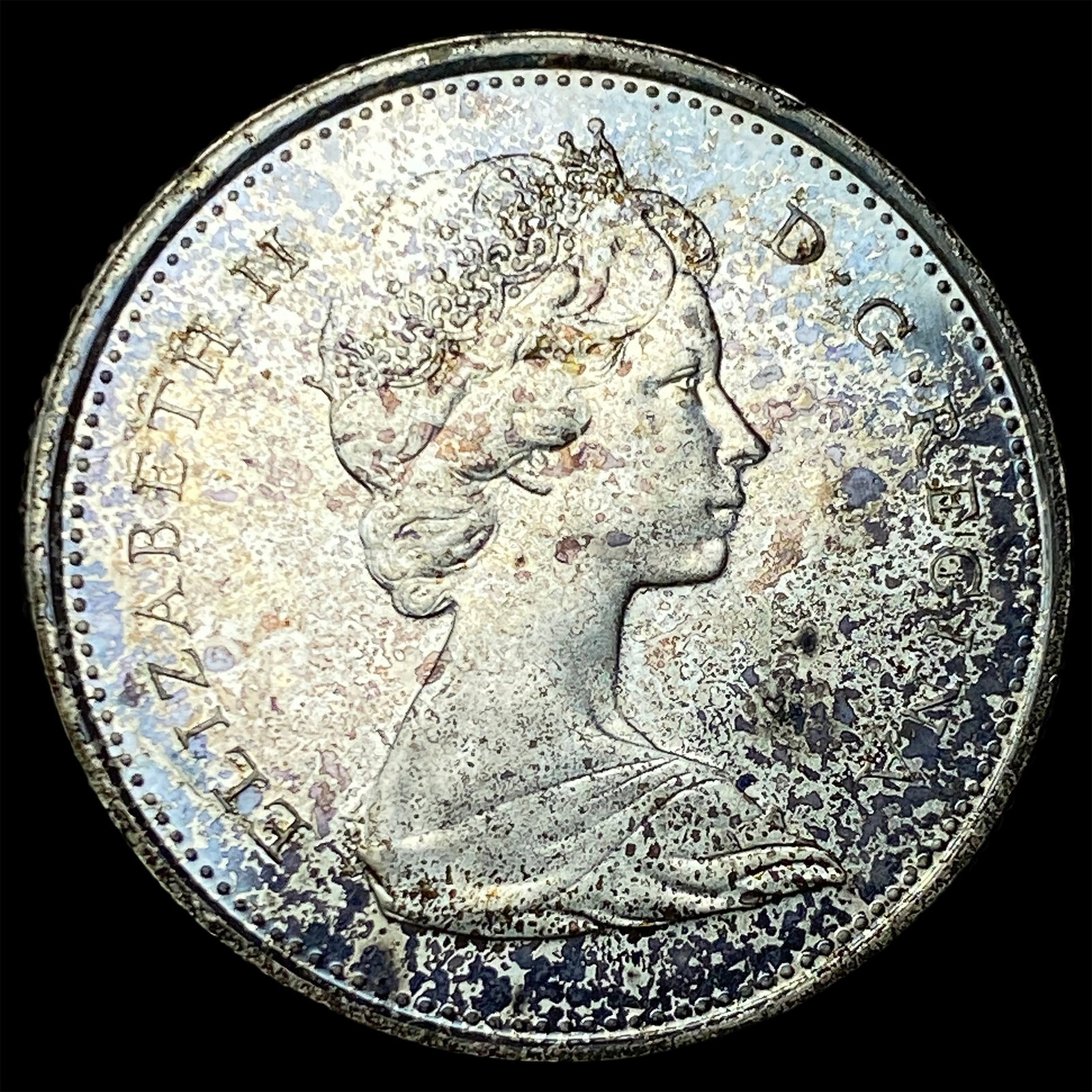 1967 Canada Silver 25 Cents - Elizabeth II NEARLY UNCIRCULATED: 1967 Canada Silver 25 Cents - Elizabeth II NEARLY UNCIRCULATED