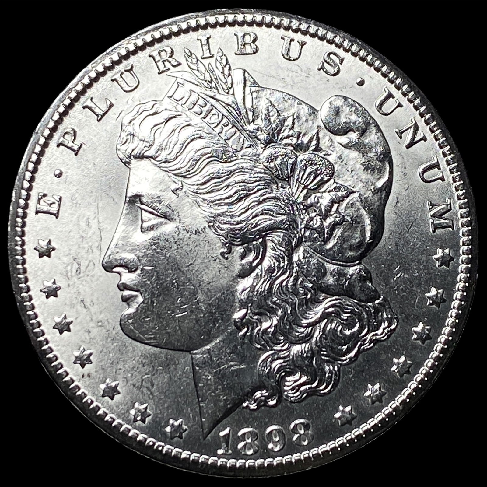 1898 Morgan Silver Dollar GEM BU: 1898 Morgan Silver Dollar GEM BU