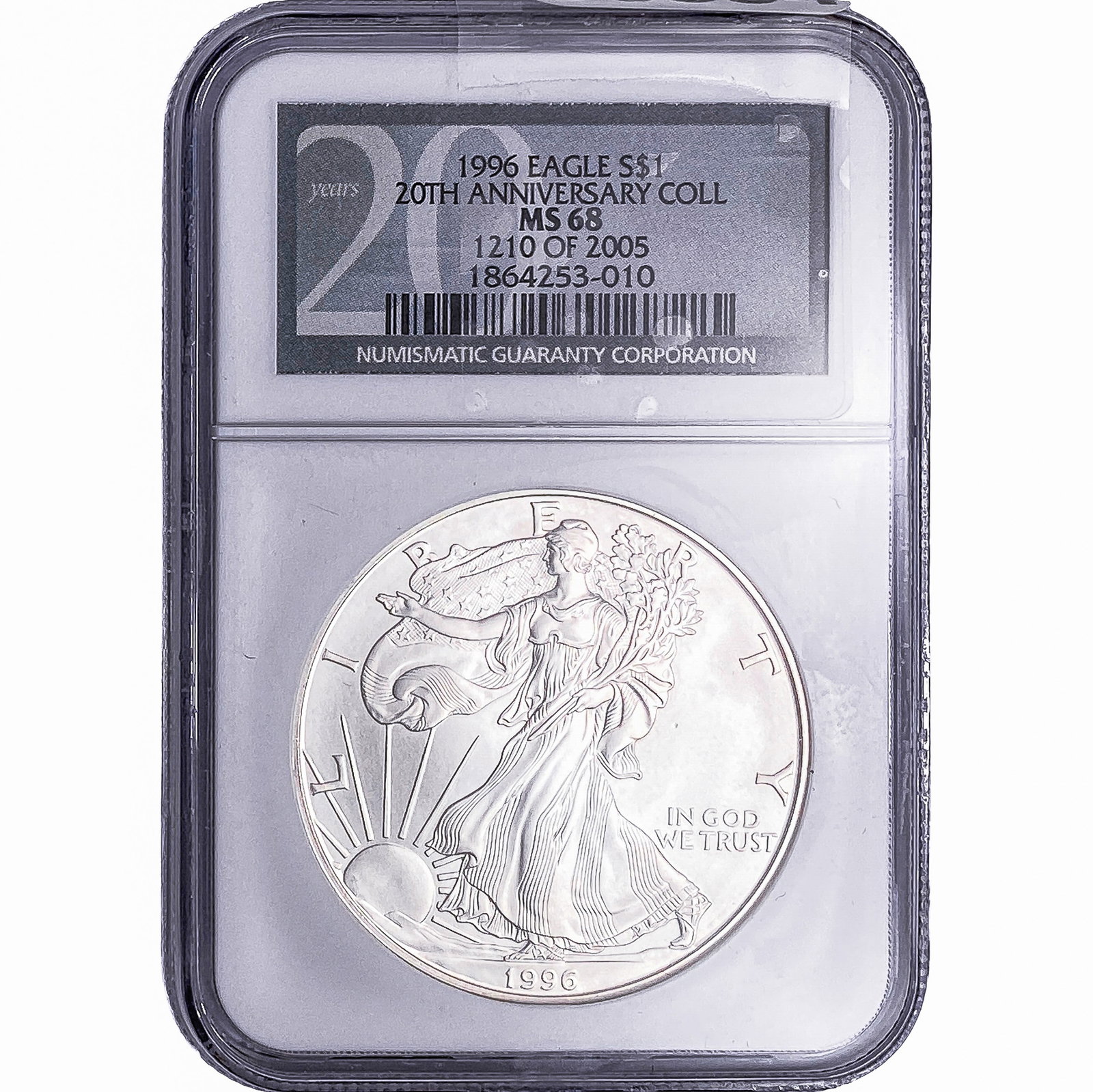 1996 Silver Eagle NGC MS68: 1996 Silver Eagle NGC MS68