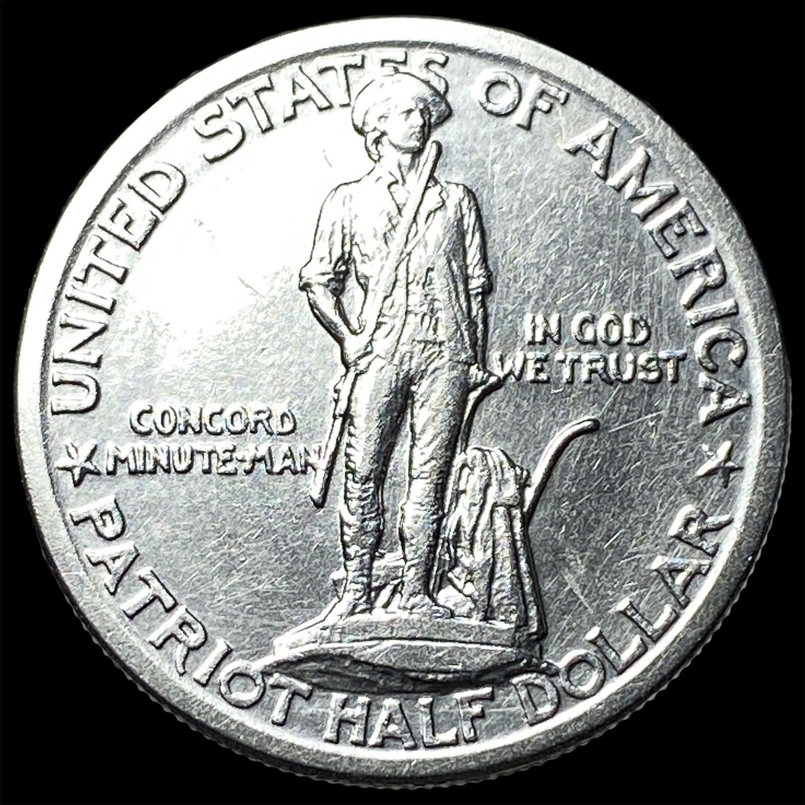 1925 Silver Lexington-Concord Half Dollar CLOSELY UNCIRCULATED: 1925 Silver Lexington-Concord Half Dollar CLOSELY UNCIRCULATED