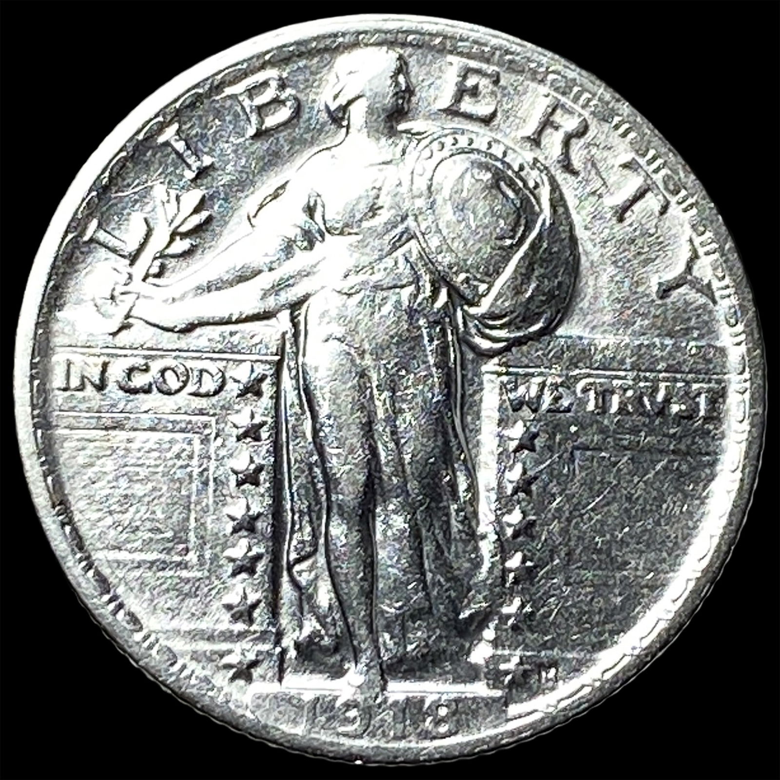 1918 Standing Liberty Quarter CLOSELY UNCIRCULATED: 1918 Standing Liberty Quarter CLOSELY UNCIRCULATED