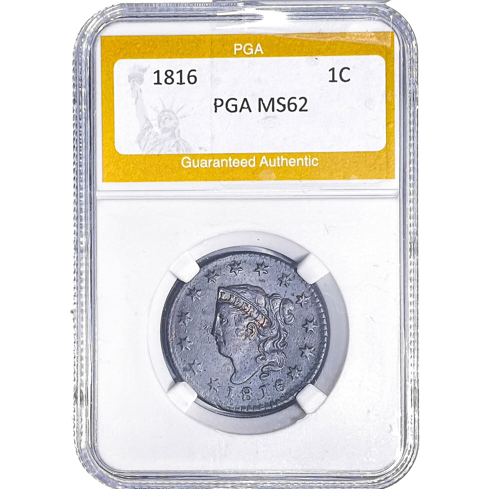 1816 Coronet Head Large Cent PGA MS62: 1816 Coronet Head Large Cent PGA MS62