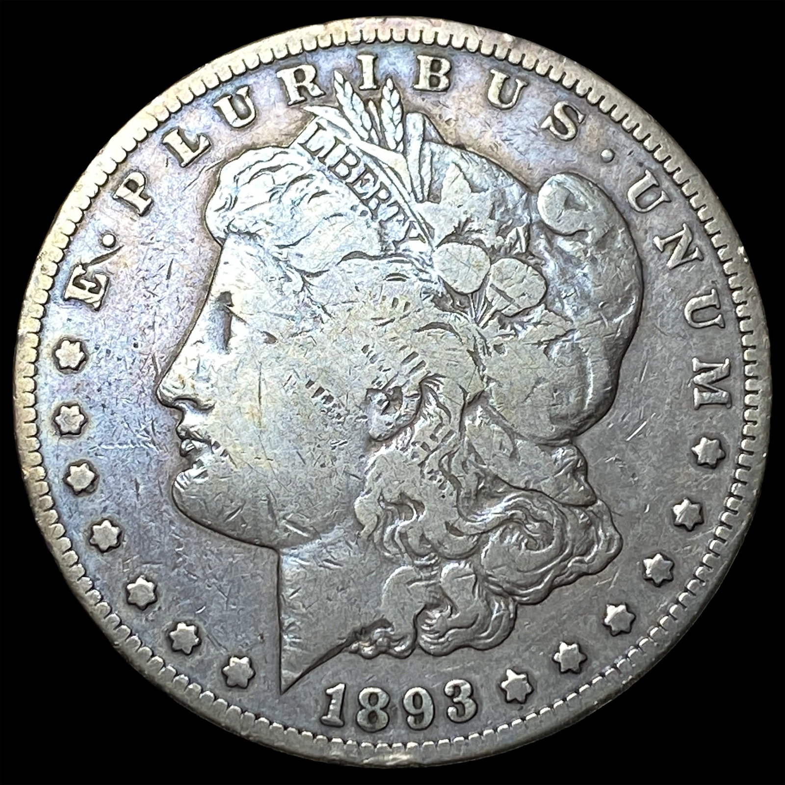 1893-CC Silver Morgan Dollar NICELY CIRCULATED: 1893-CC Silver Morgan Dollar NICELY CIRCULATED