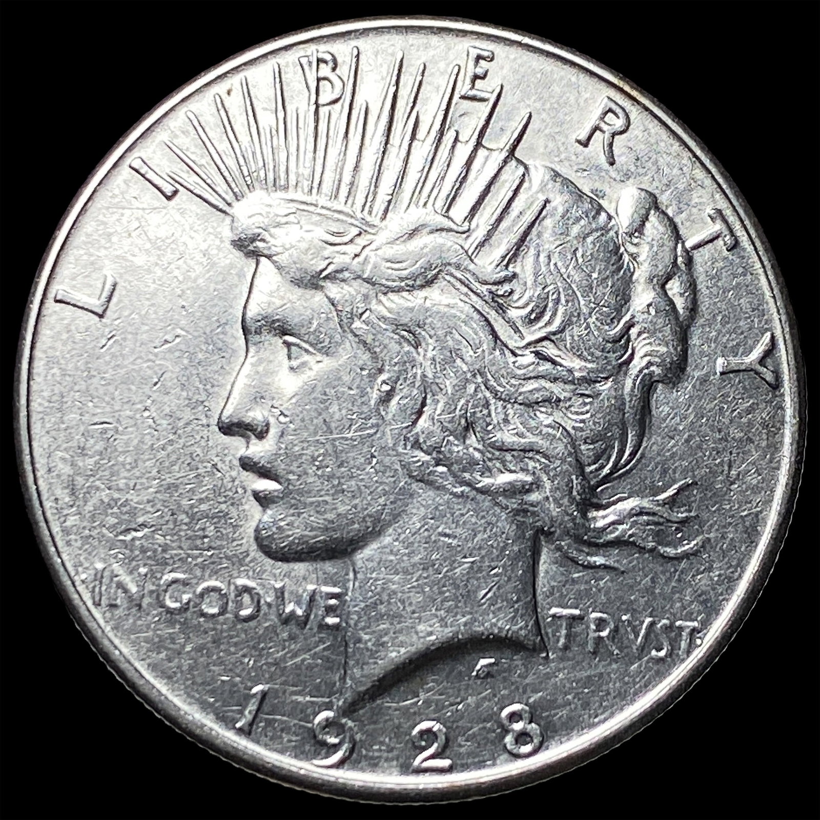 1928-S Silver Peace Dollar CLOSELY UNCIRCULATED: 1928-S Silver Peace Dollar CLOSELY UNCIRCULATED