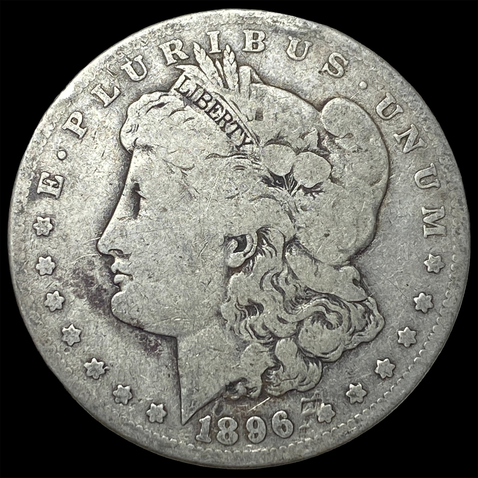 1896-S Silver Morgan Dollar NICELY CIRCULATED: 1896-S Silver Morgan Dollar NICELY CIRCULATED