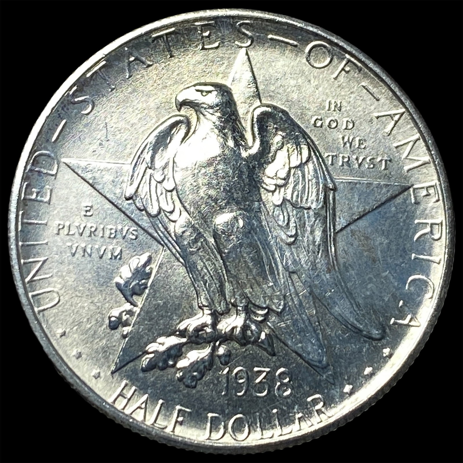 1938 Silver Half Dollar Texas Centennial GEM BU: 1938 Silver Half Dollar Texas Centennial GEM BU