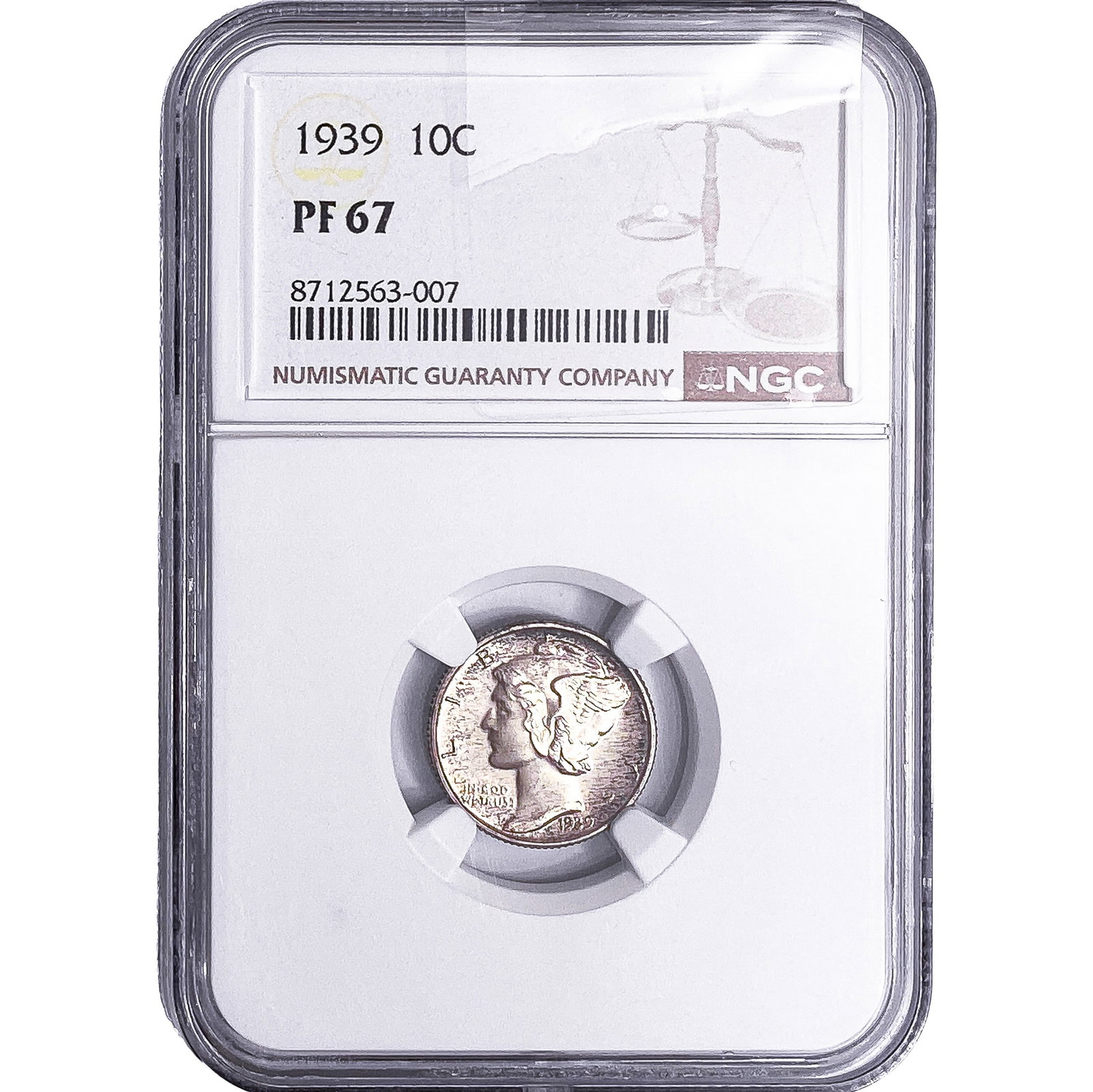 1939 Mercury Silver Dime NGC PF67: 1939 Mercury Silver Dime NGC PF67