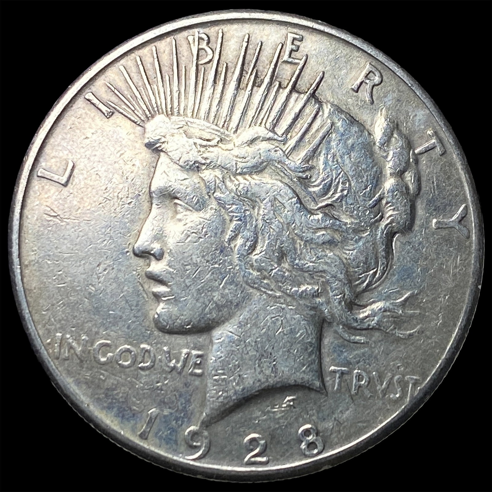 1928-S Silver Peace Dollar ABOUT UNCIRCULATED: 1928-S Silver Peace Dollar ABOUT UNCIRCULATED