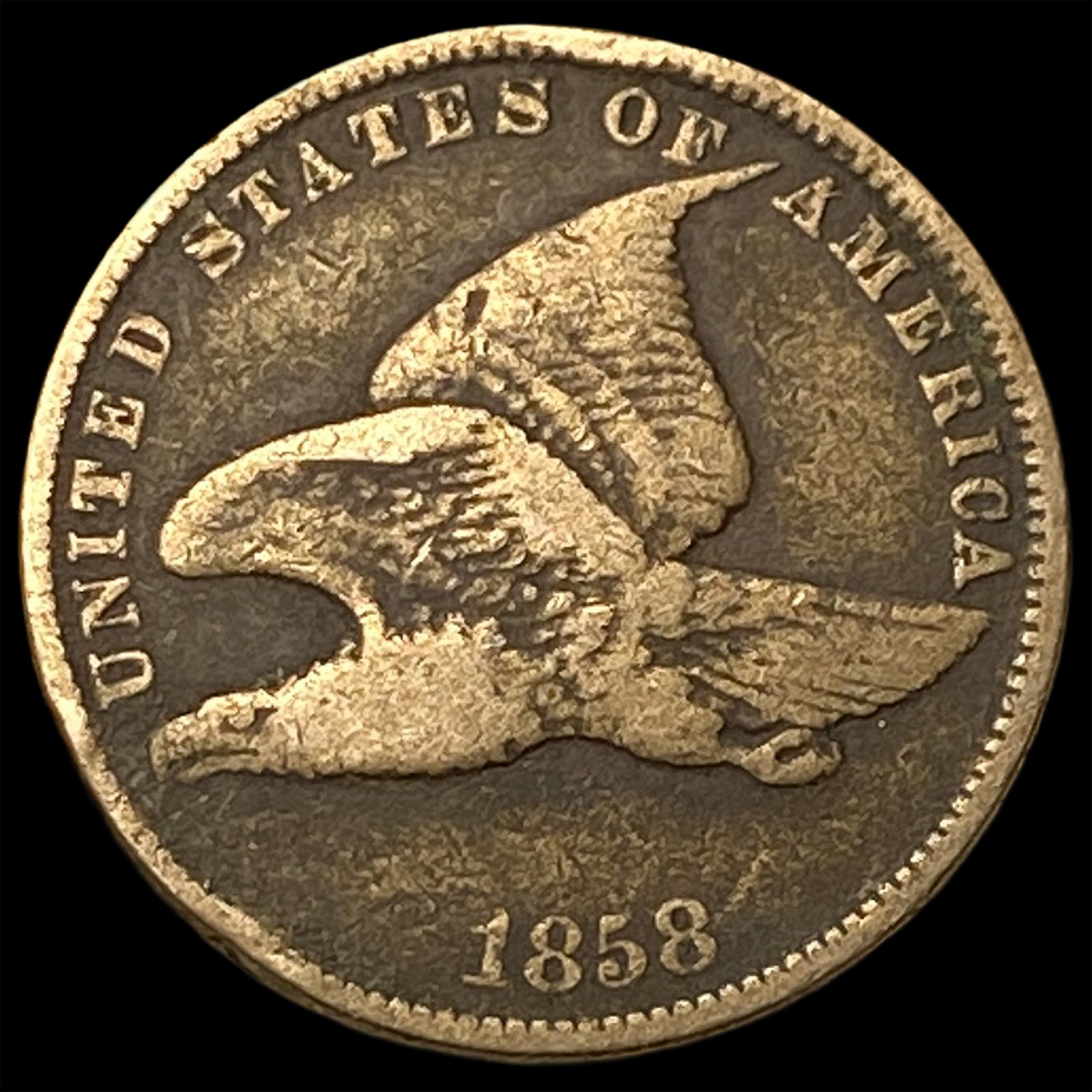 1858 Copper-Nickel Flying Eagle Cent HIGH GRADE: 1858 Copper-Nickel Flying Eagle Cent HIGH GRADE