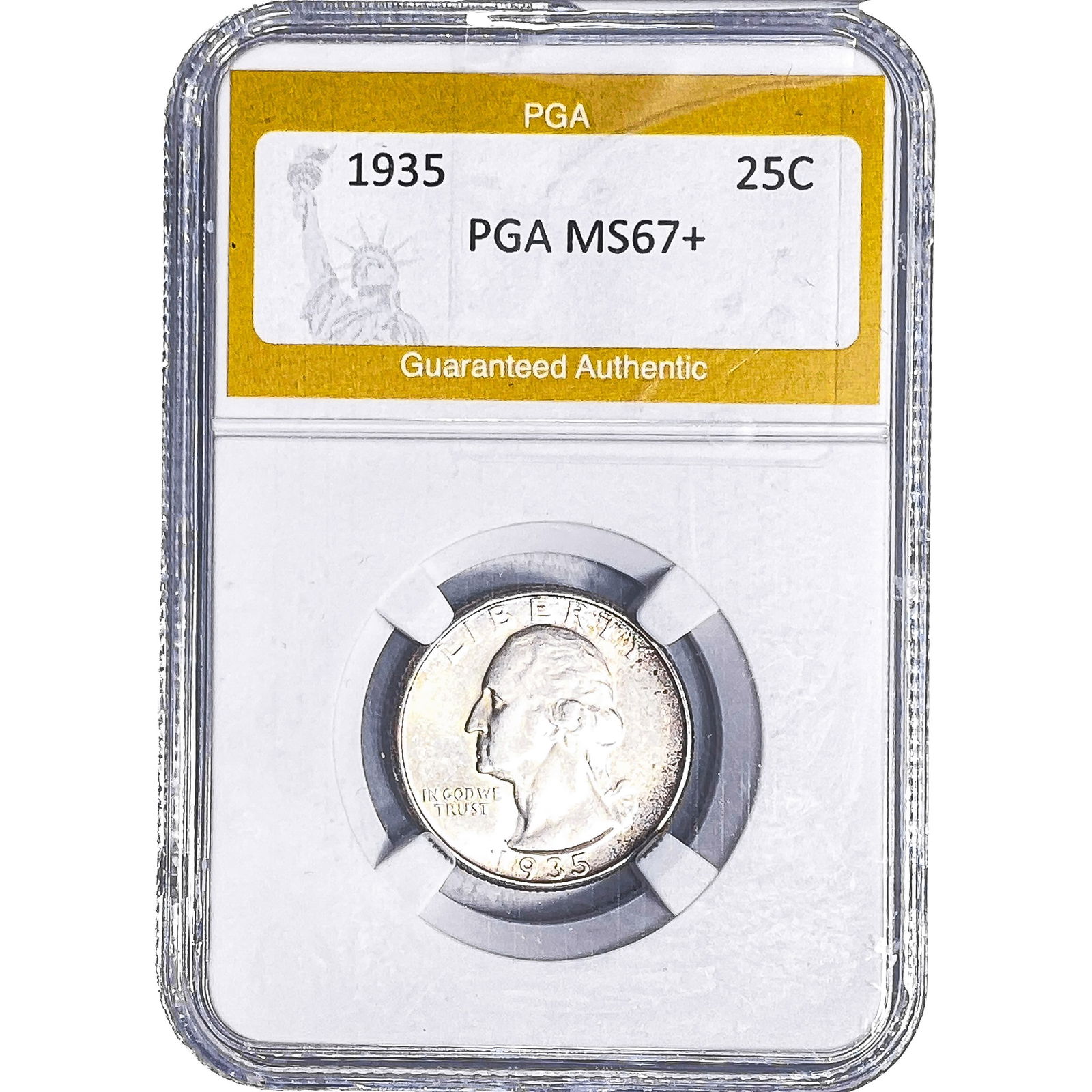 1935 Washington Silver Quarter PGA MS67+: 1935 Washington Silver Quarter PGA MS67+