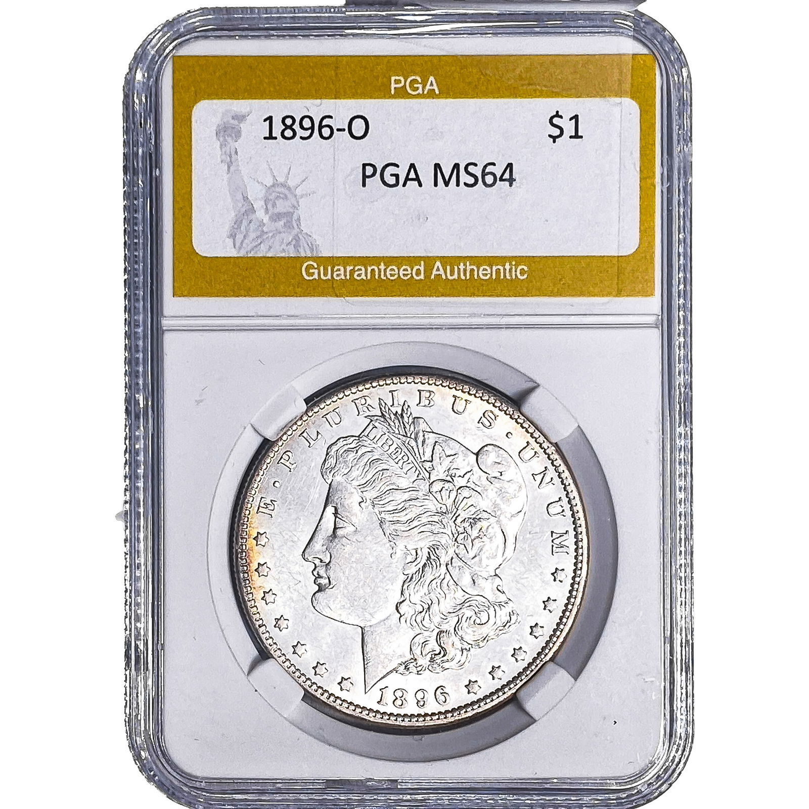 1896-O Morgan Silver Dollar PGA MS64: 1896-O Morgan Silver Dollar PGA MS64