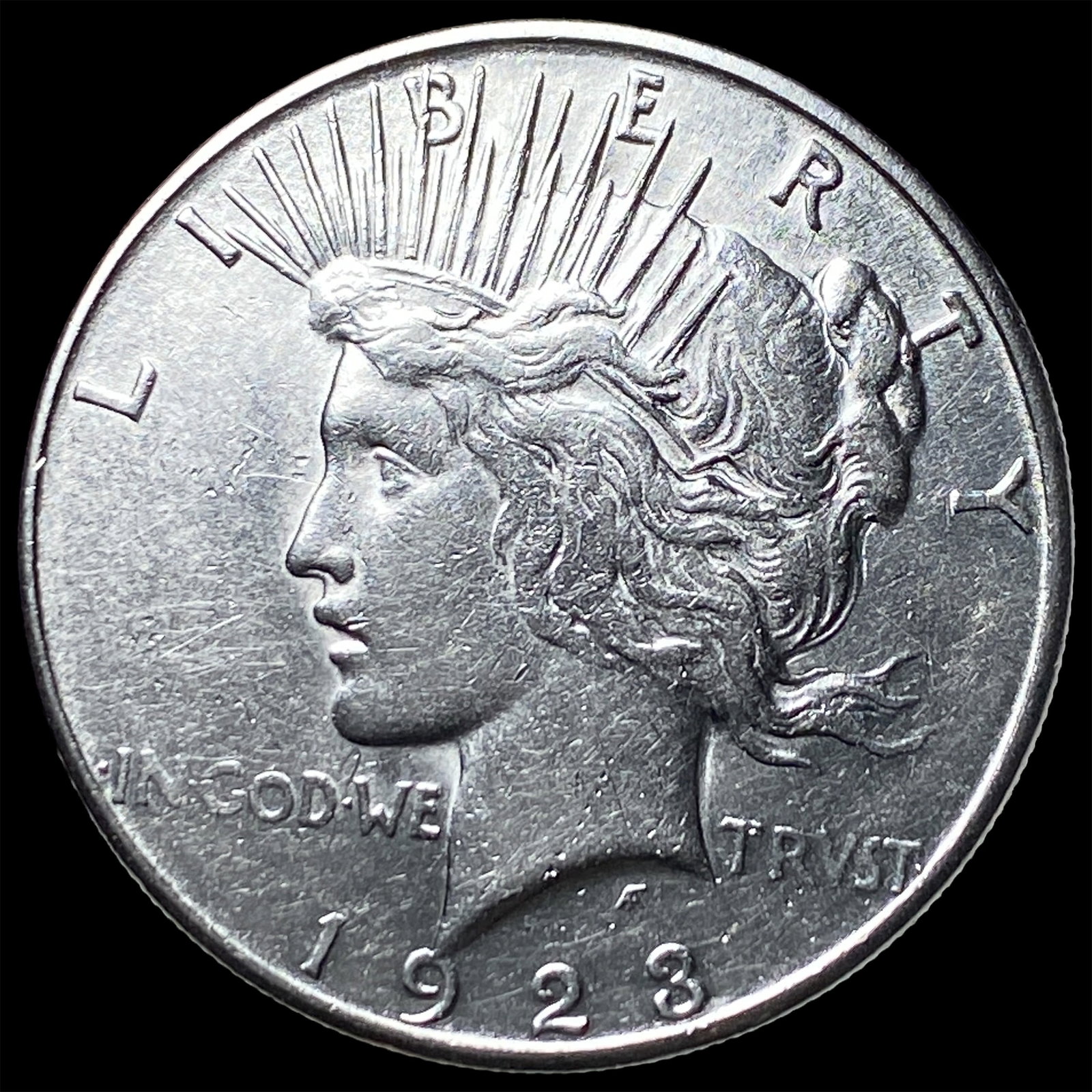 1923-S Silver Peace Dollar CHOICE AU: 1923-S Silver Peace Dollar CHOICE AU