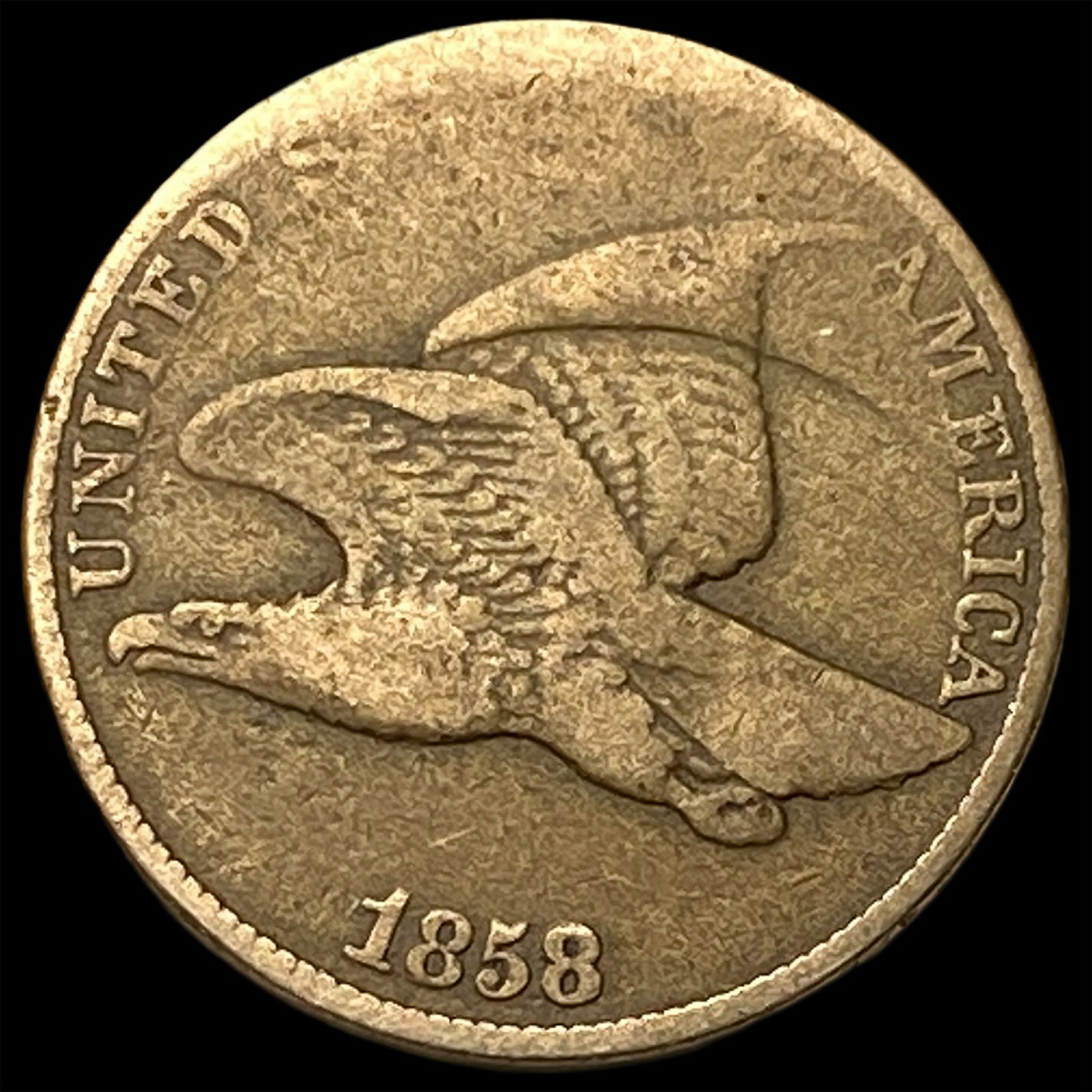 1858 Copper-Nickel Flying Eagle Cent HIGH GRADE: 1858 Copper-Nickel Flying Eagle Cent HIGH GRADE