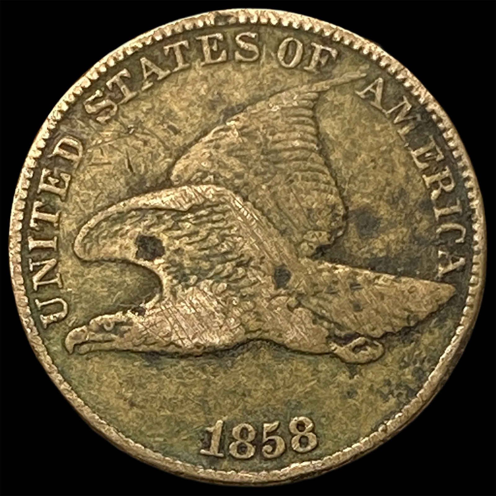 1858 Copper-Nickel Flying Eagle Cent HIGH GRADE: 1858 Copper-Nickel Flying Eagle Cent HIGH GRADE