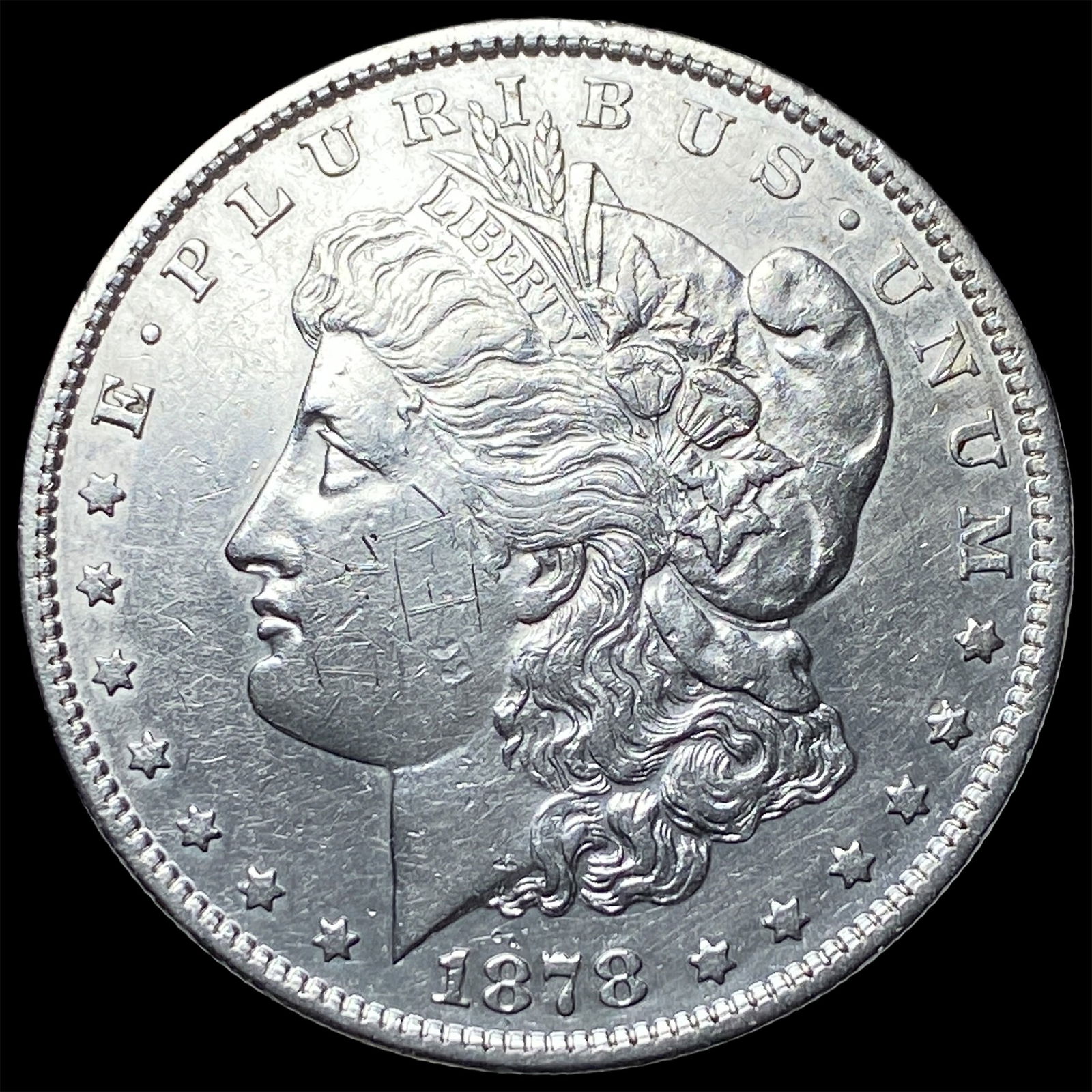 1878 Silver Morgan Dollar CLOSELY UNCIRCULATED: 1878 Silver Morgan Dollar CLOSELY UNCIRCULATED