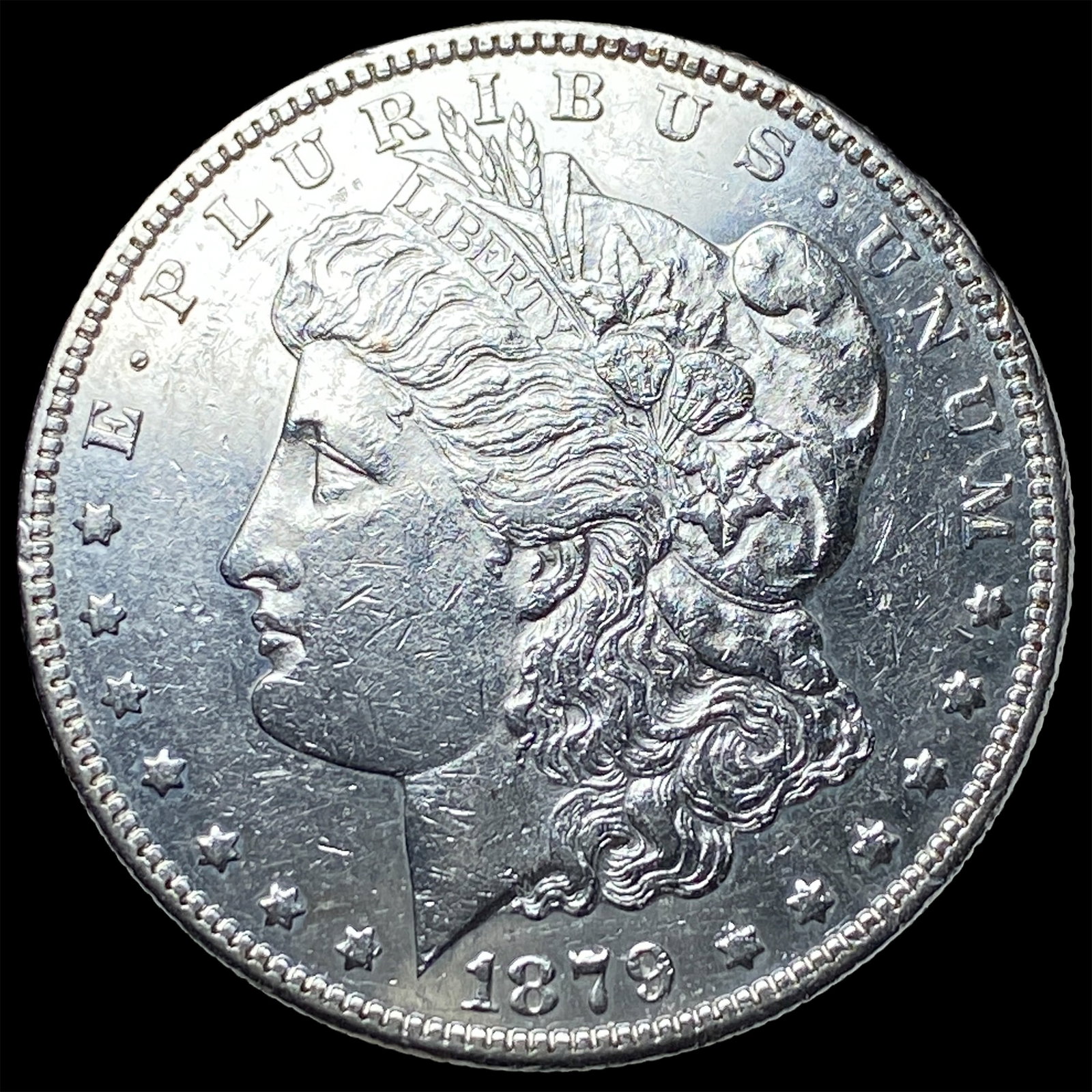 1879-S Silver Morgan Dollar CLOSELY UNCIRCULATED: 1879-S Silver Morgan Dollar CLOSELY UNCIRCULATED