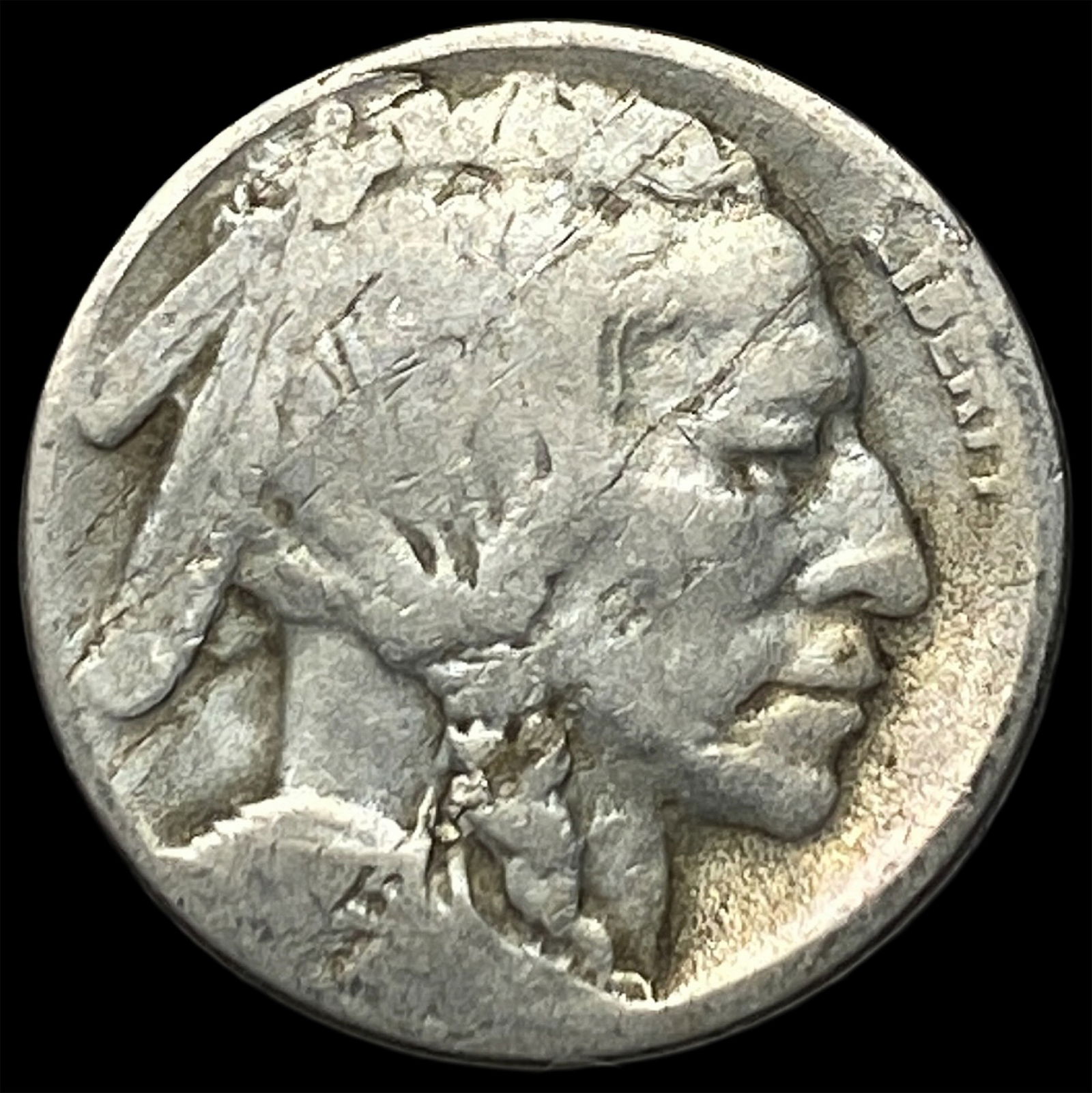 Buffalo Nickel no date visible. ABOUT UNCIRCULATED: Buffalo Nickel no date visible. ABOUT UNCIRCULATED